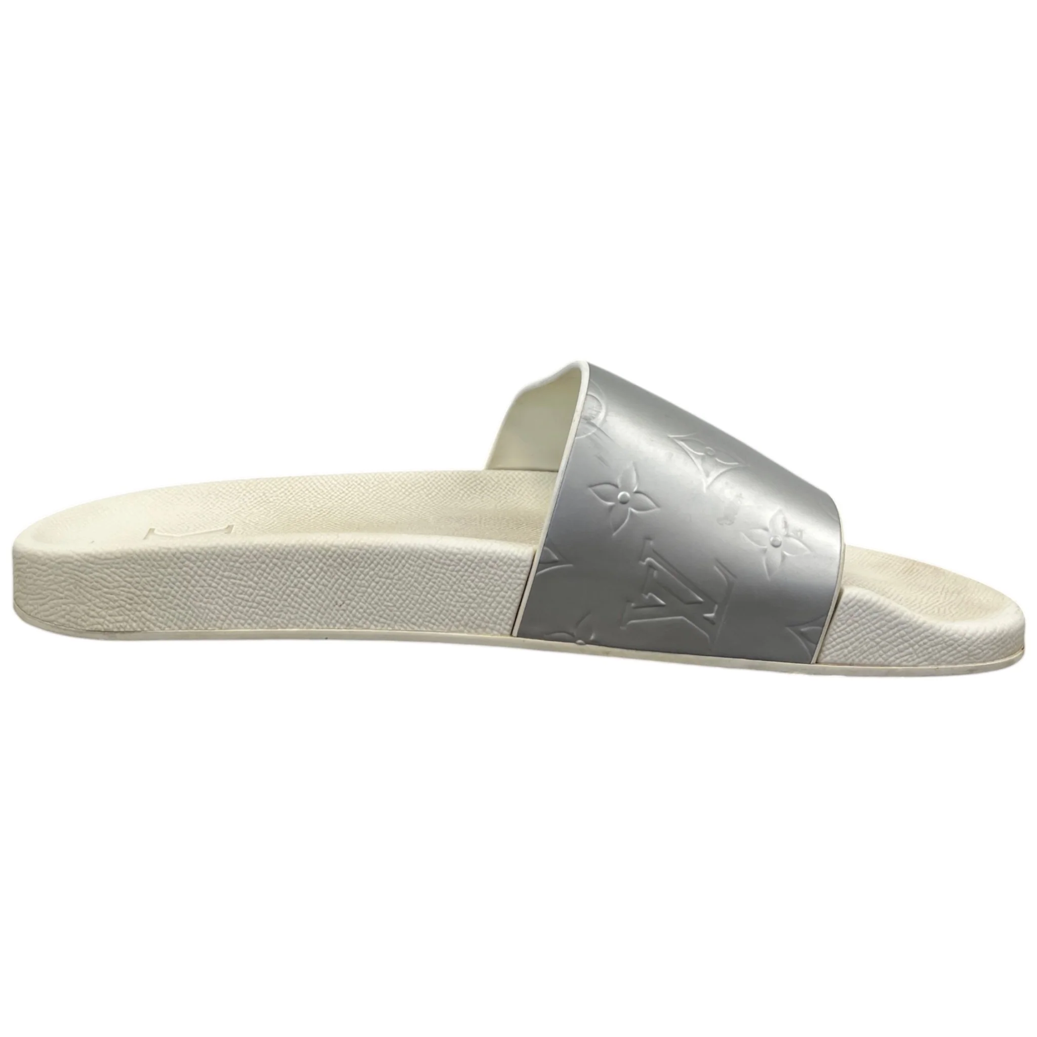 Men's Monogram Waterfront Mules Slides Silver Size EU 42 / UK 8 - Image 4