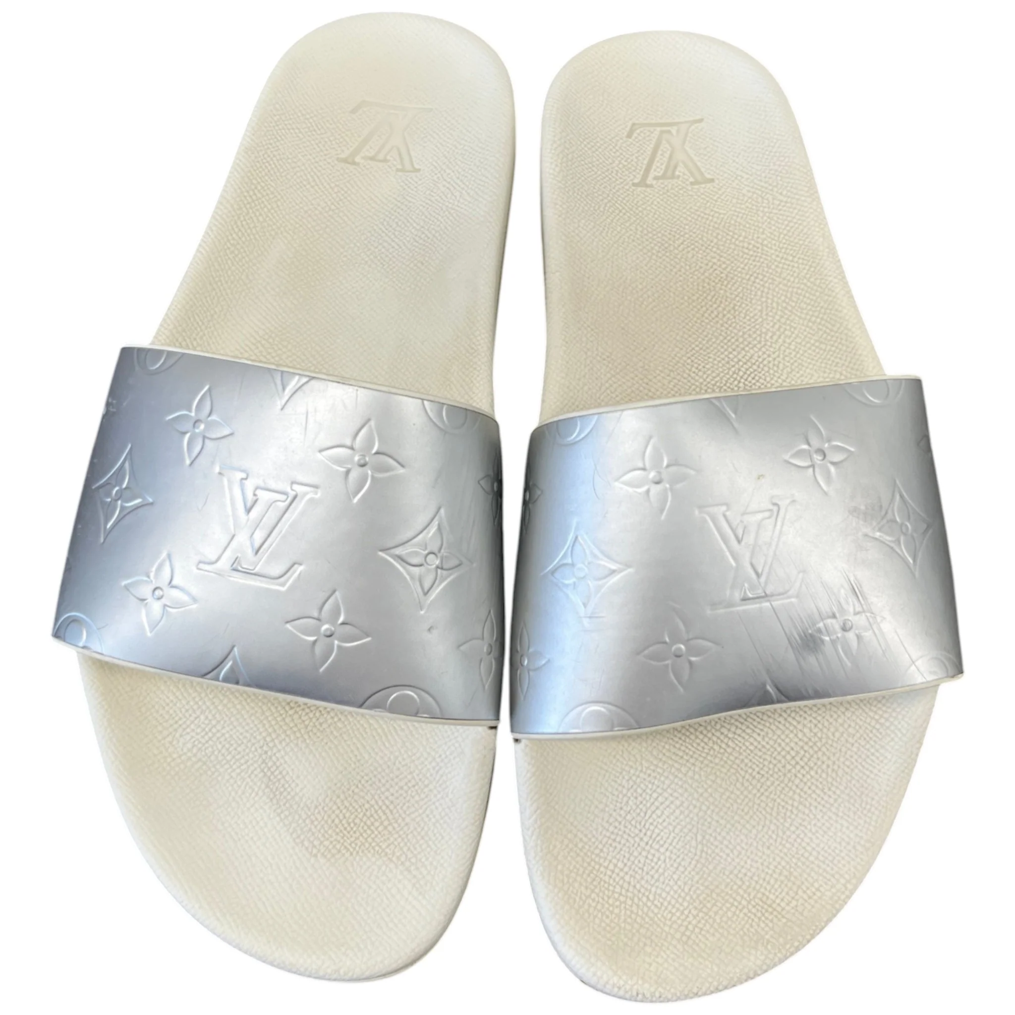 Men's Monogram Waterfront Mules Slides Silver Size EU 42 / UK 8 - Image 6