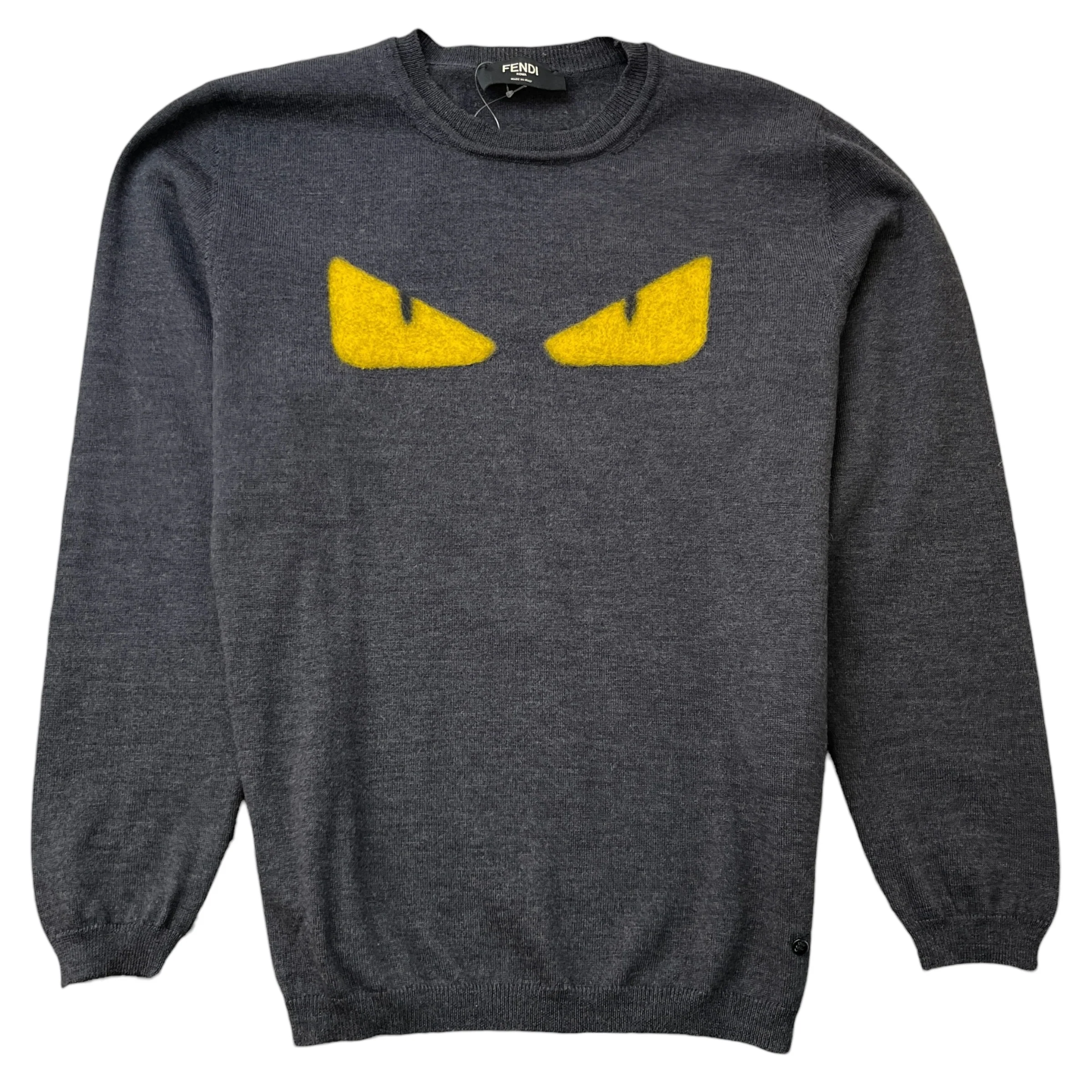 Men's Monster Eyes Jumper Grey Size IT 50 / UK L