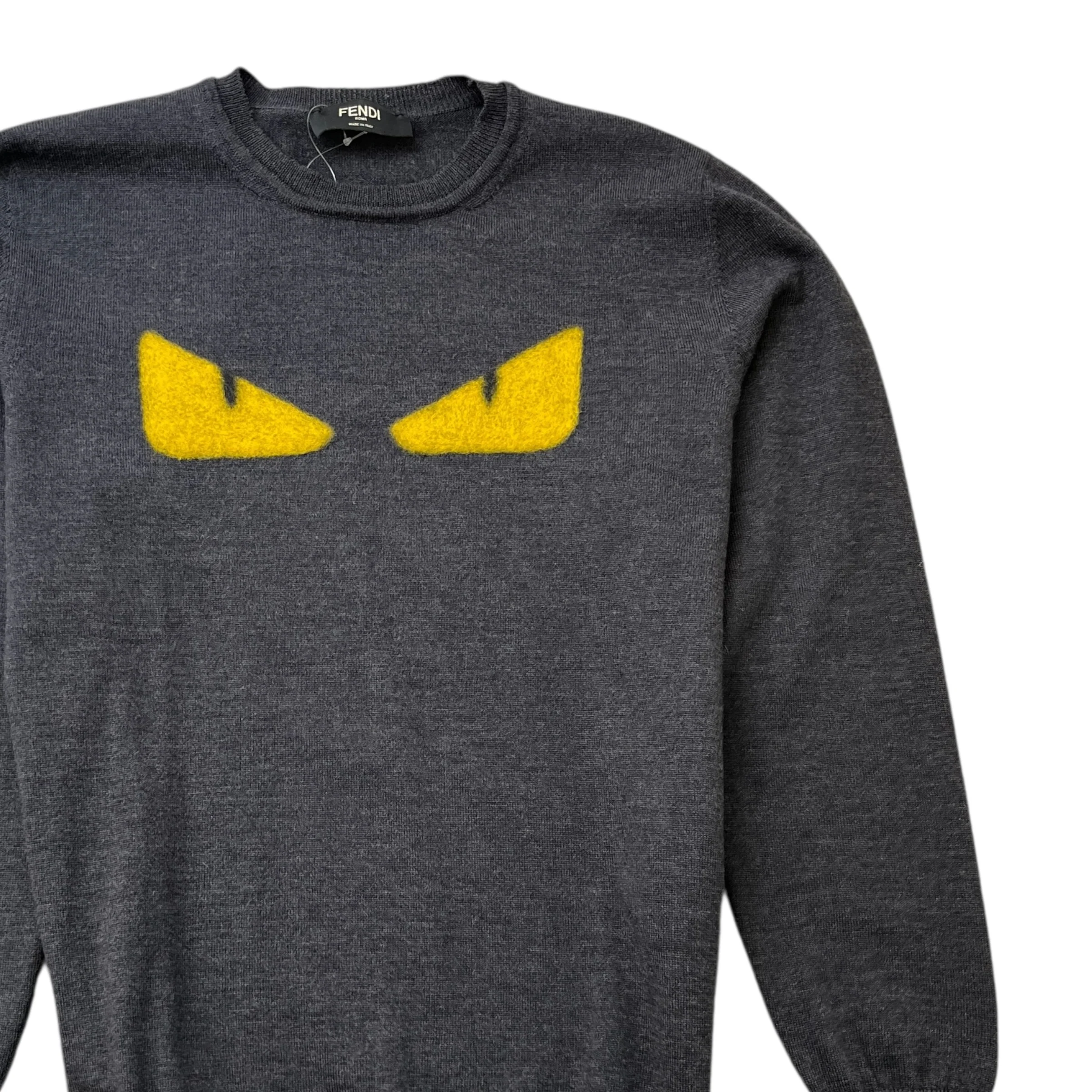 Men's Monster Eyes Jumper Grey Size IT 50 / UK L - Image 3