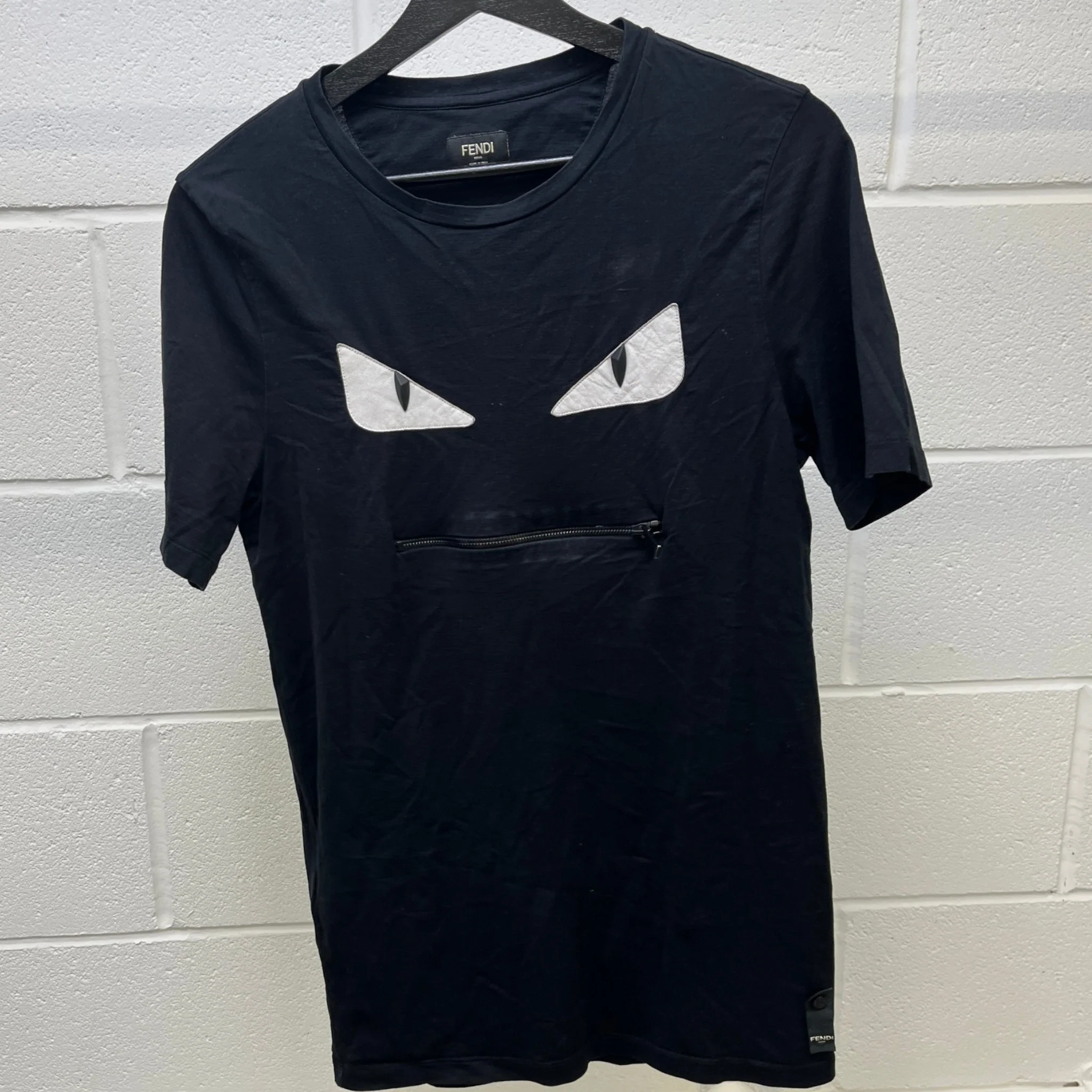 Men's Monster Face T-Shirt Black Size IT 48 / UK M - Image 9