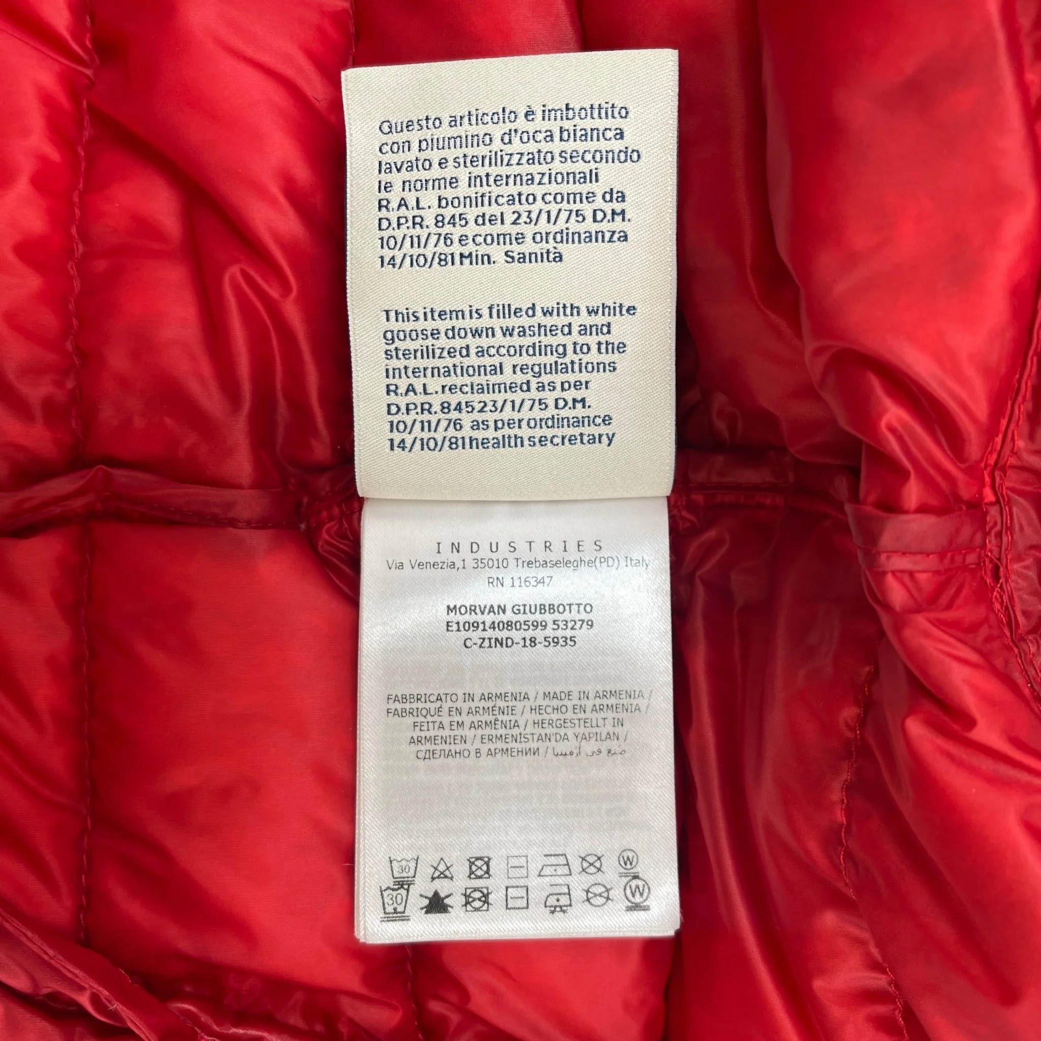 Men's Morvan Down Jacket Red Size 3 / L - Image 12