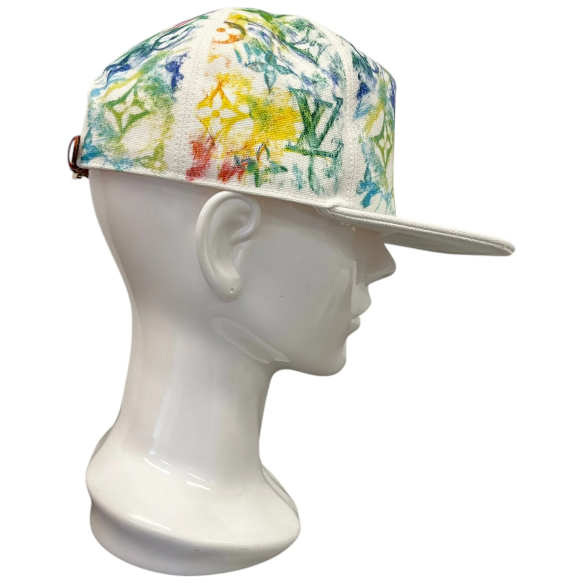 Men's Multicolor Watercolor Hat White - Image 3
