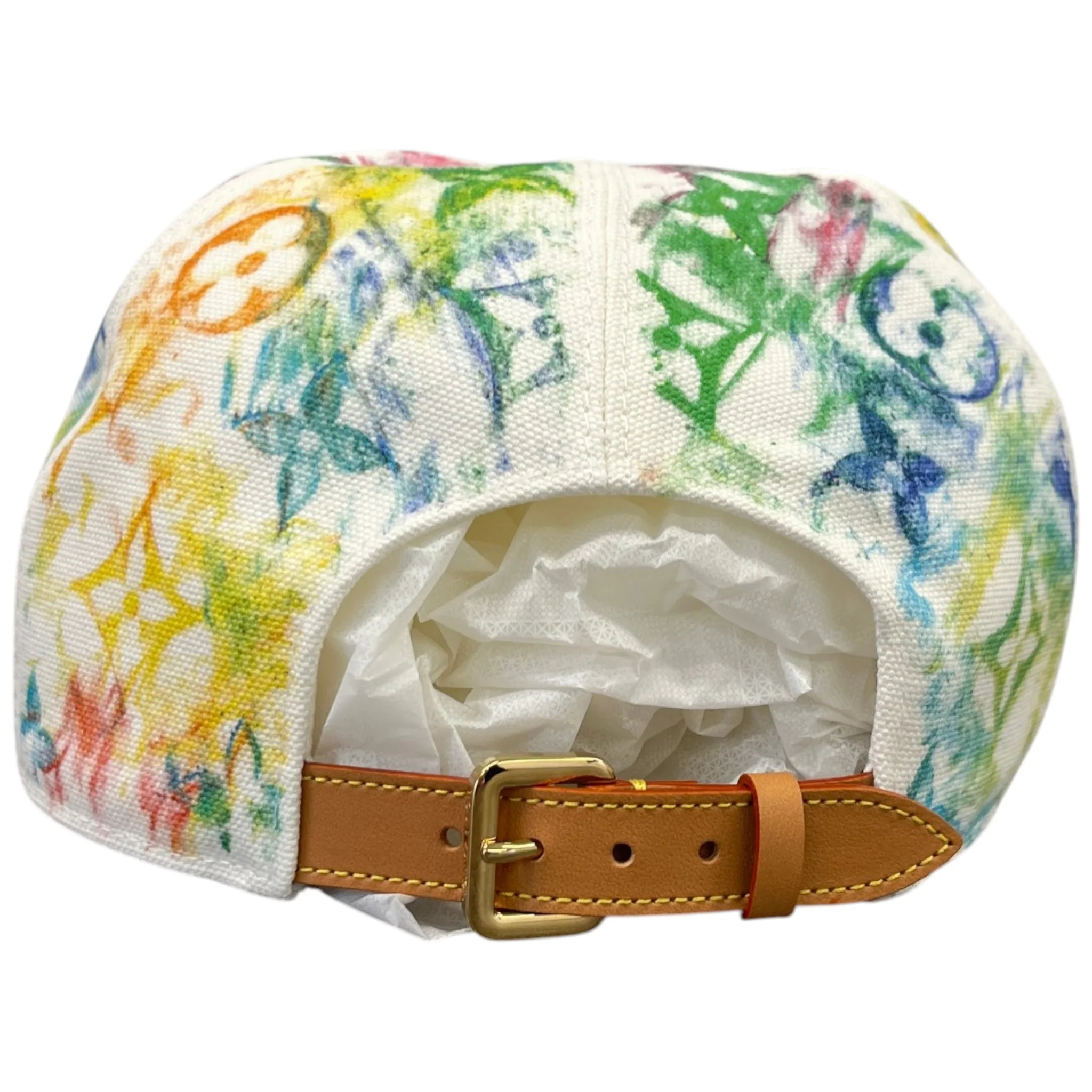 Men's Multicolor Watercolor Hat White - Image 4