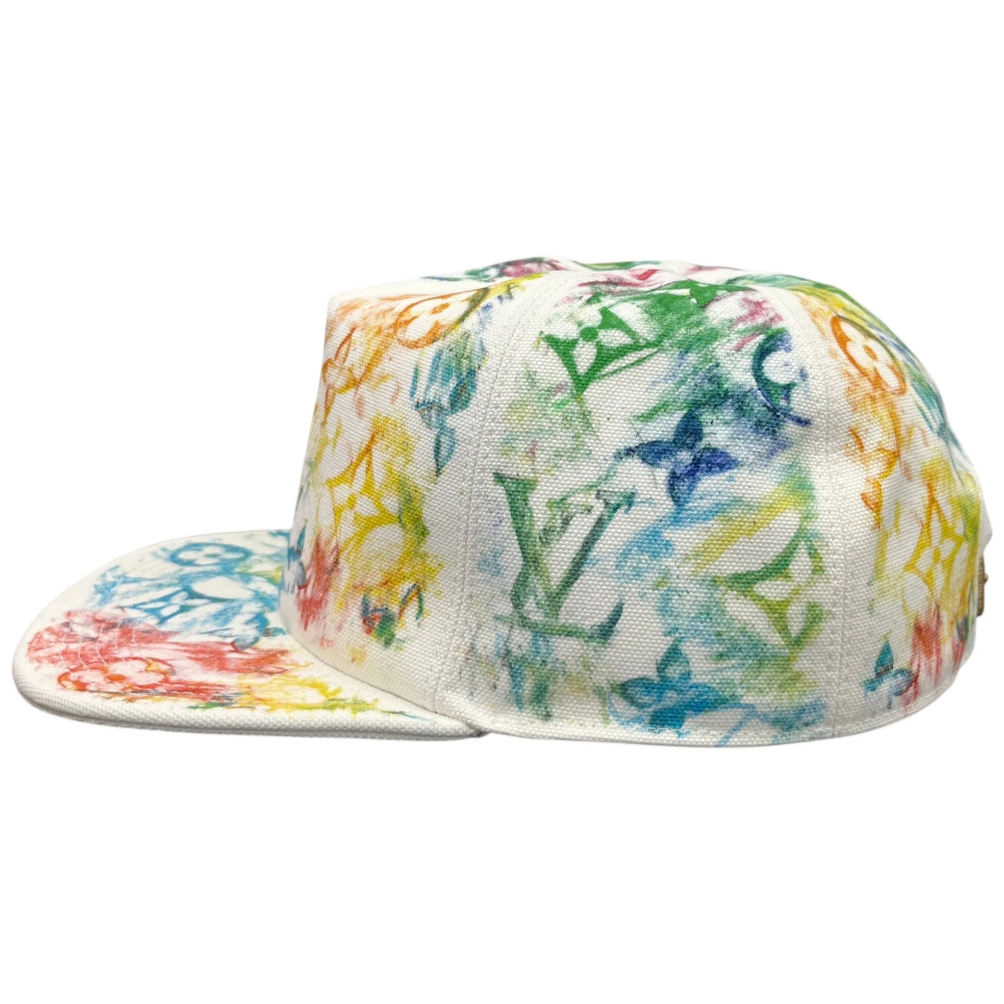 Men's Multicolor Watercolor Hat White - Image 6