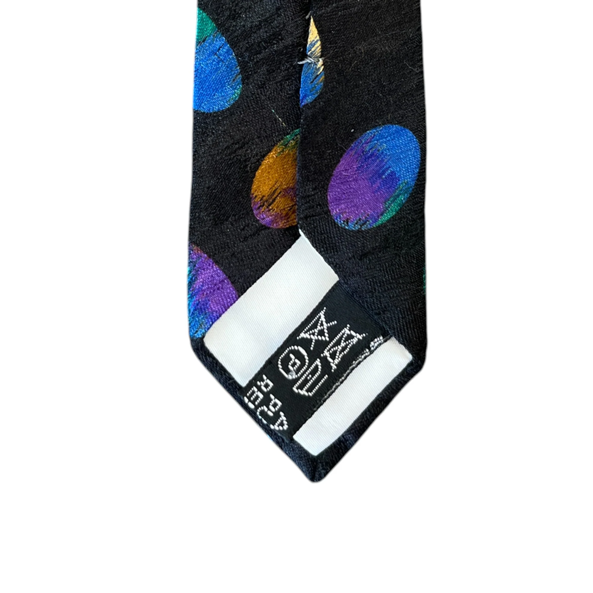 Men's Multicolour Tie Black - Image 5