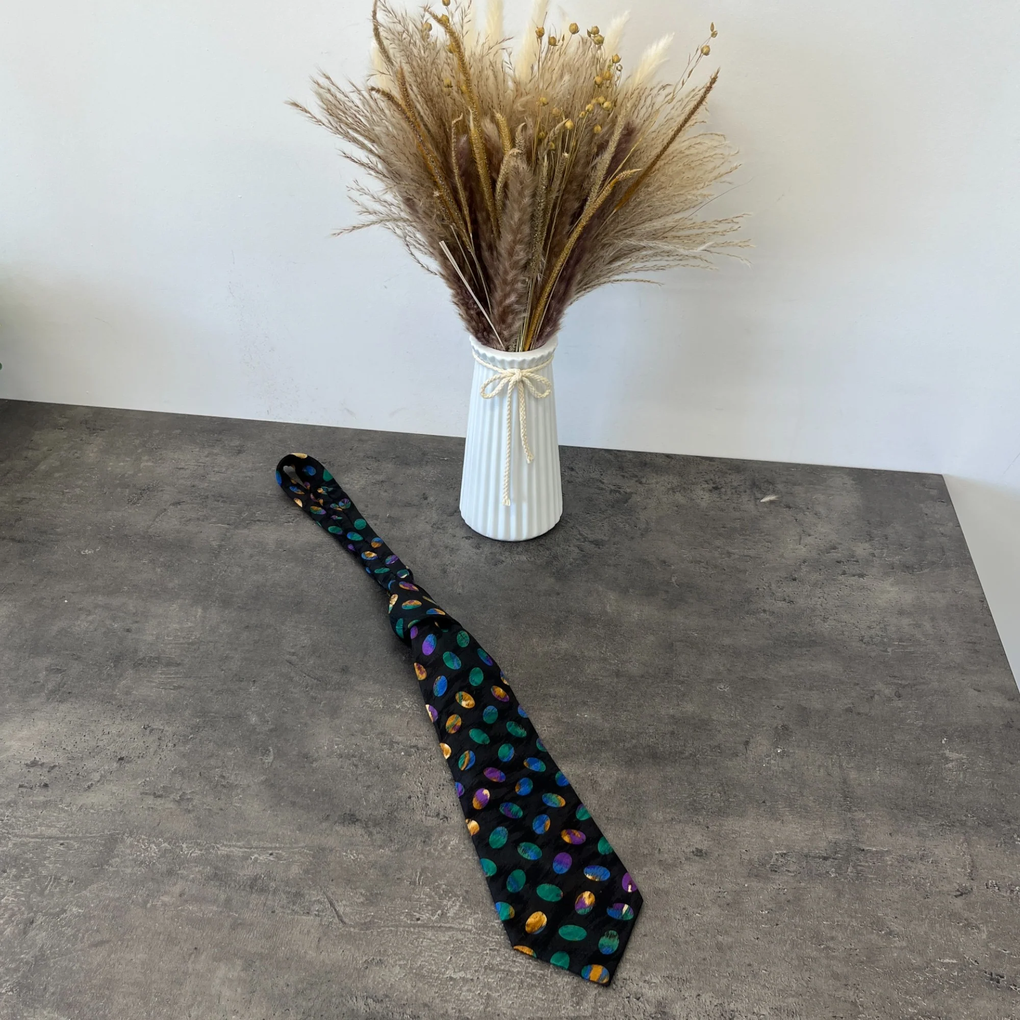 Men's Multicolour Tie Black - Image 6