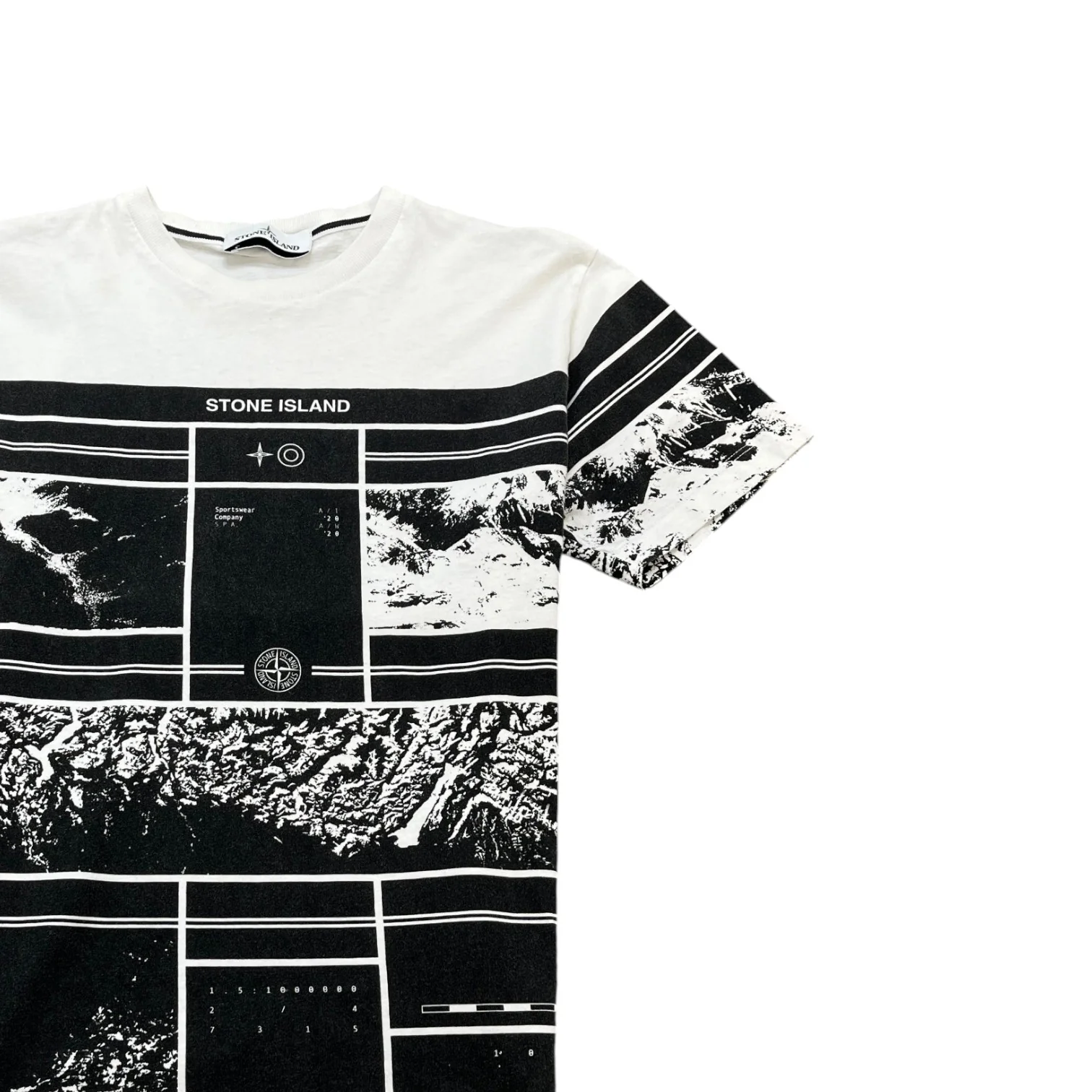Men's Mural Printed T-Shirt White Size M - Image 3