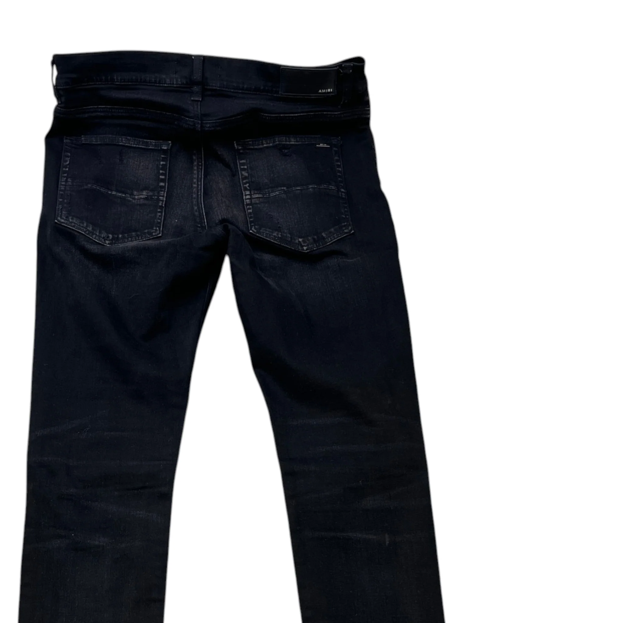 Men's Mx1 Distressed Bandana Jeans Black Size Waist 34" - Image 4