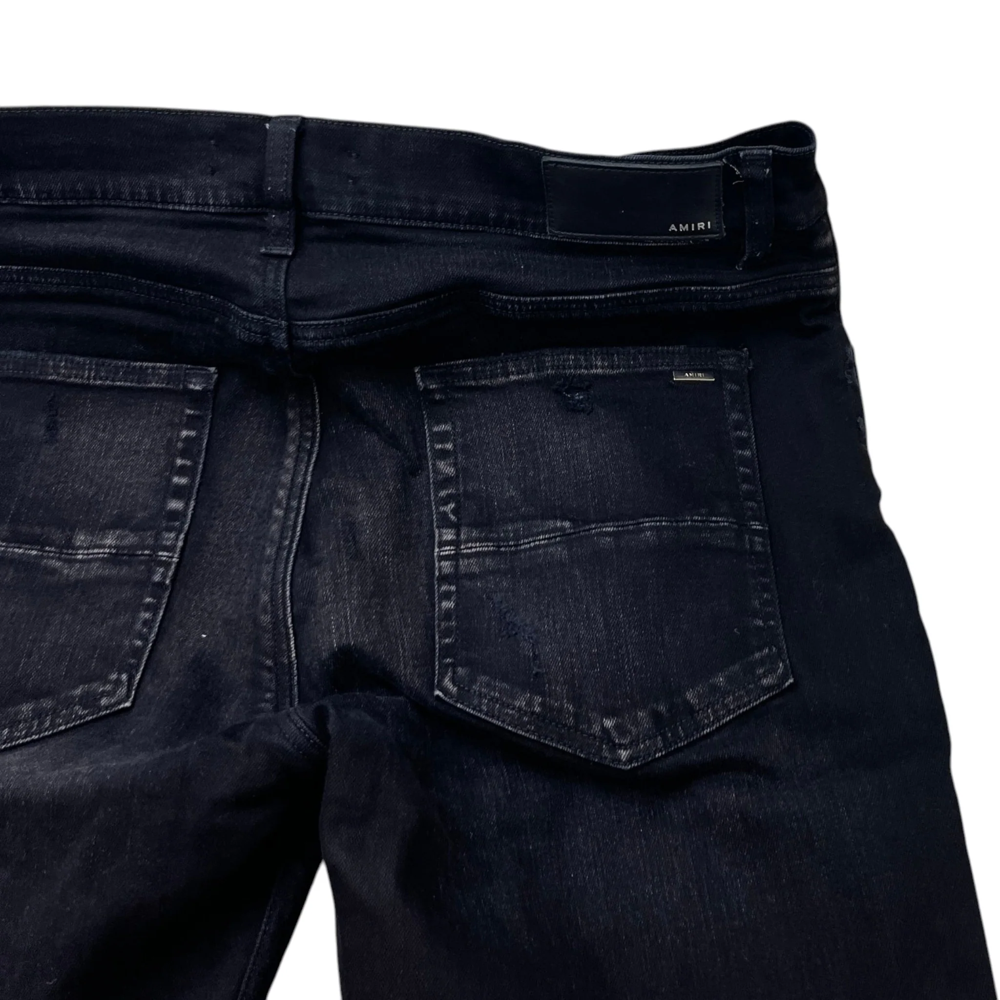 Men's Mx1 Distressed Bandana Jeans Black Size Waist 34" - Image 6