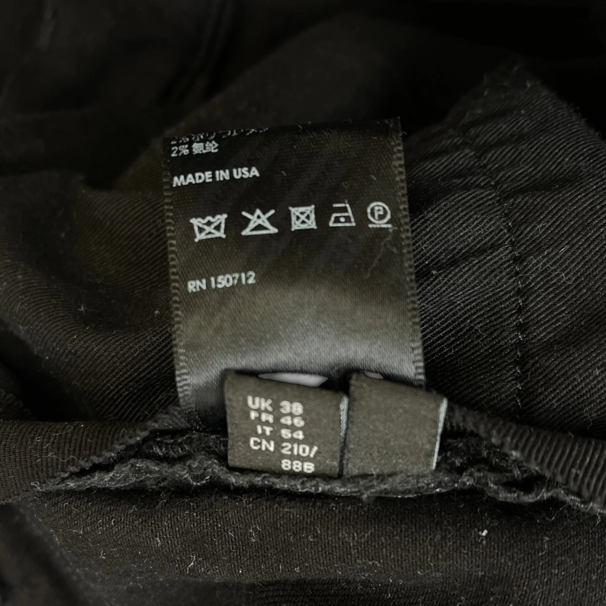 Men's Mx1 Distressed Bandana Jeans Black Size Waist 38" - Image 12