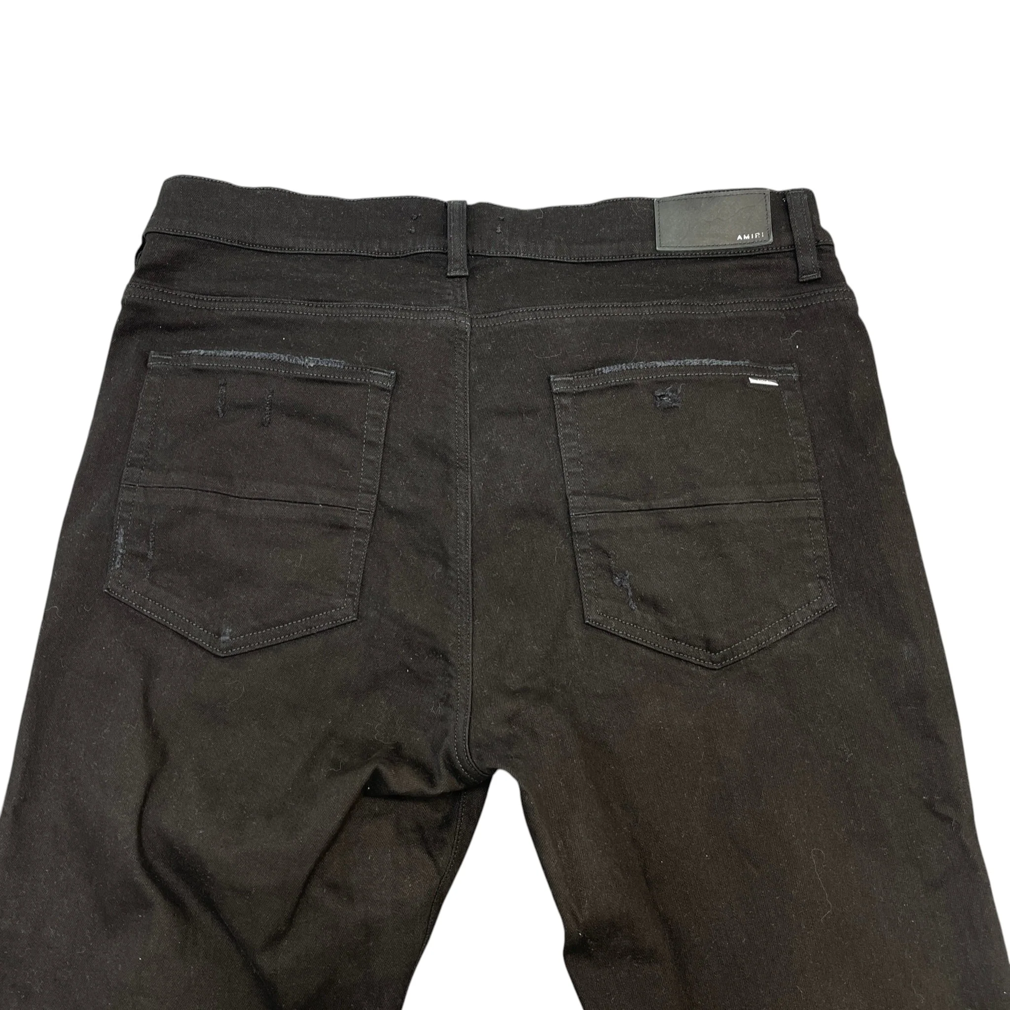 Men's Mx1 Distressed Bandana Jeans Black Size Waist 38" - Image 9