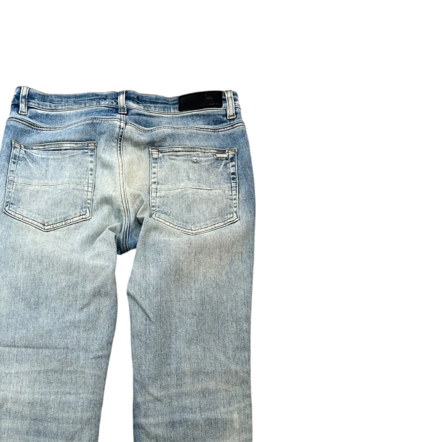 Men's Mx1 Distressed Bandana Jeans Blue Size Waist 32" - Image 4