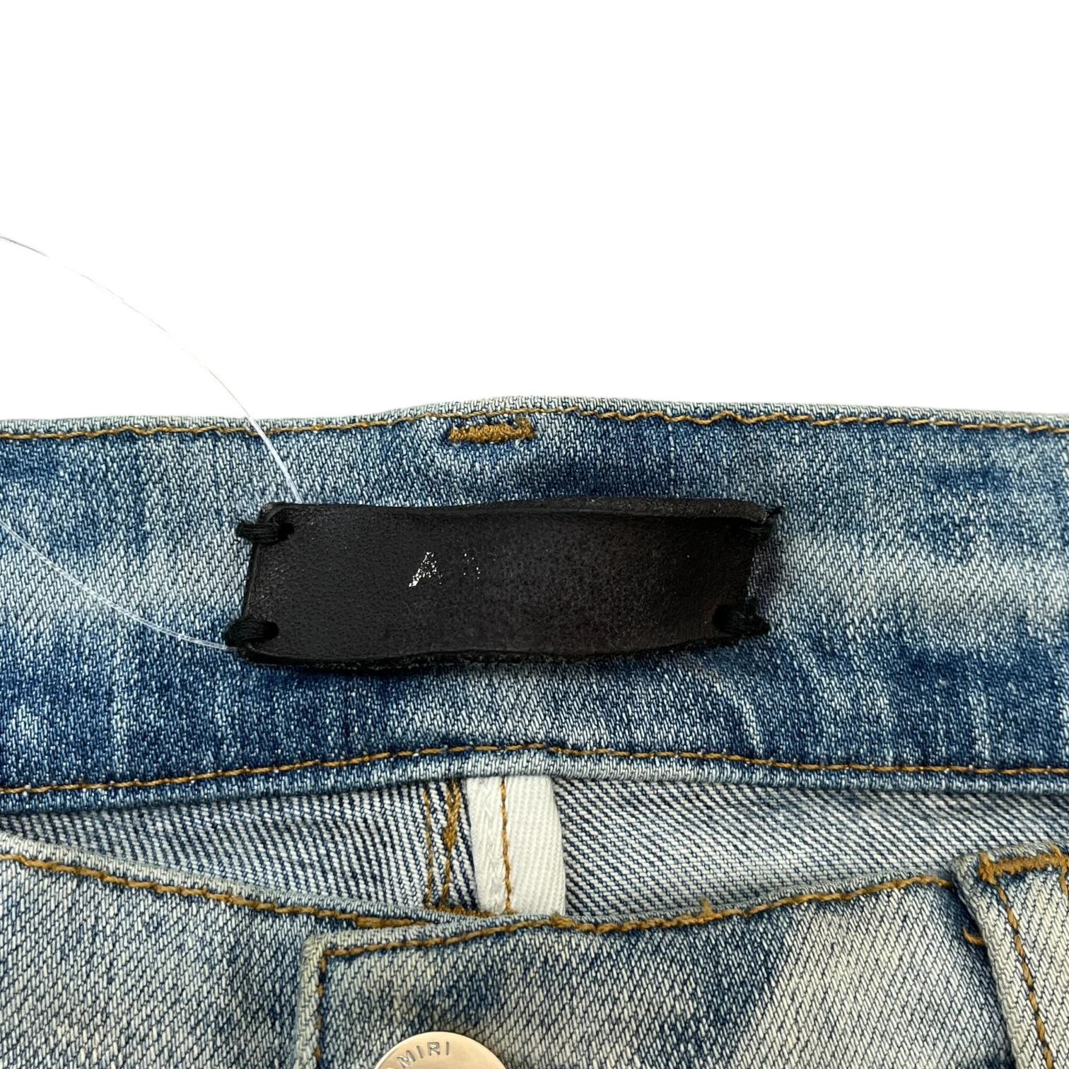 Men's Mx1 Distressed Bandana Jeans Blue Size Waist 32" - Image 6