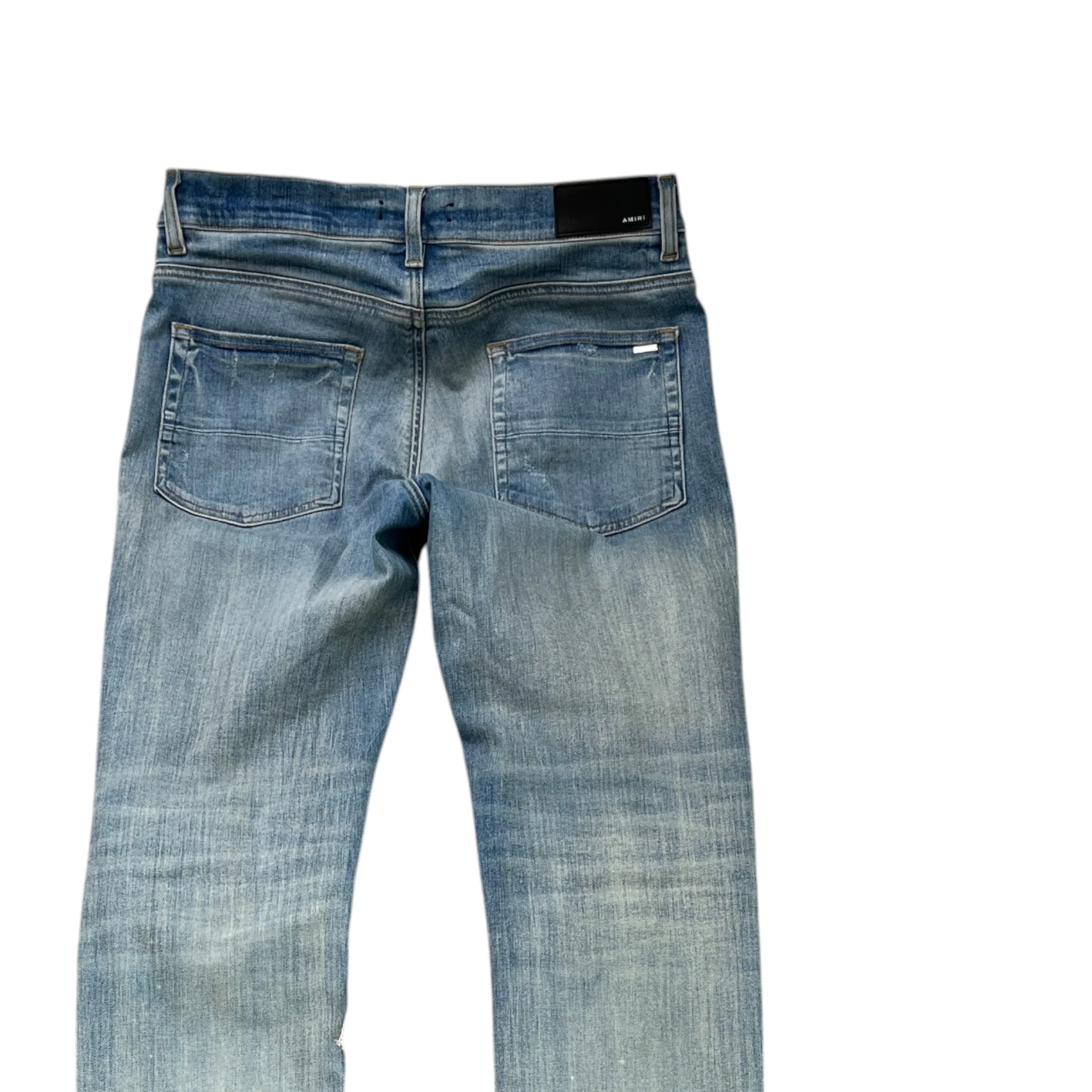 Men's Mx1 Distressed Bandana Jeans Blue Size Waist 33" - Image 4