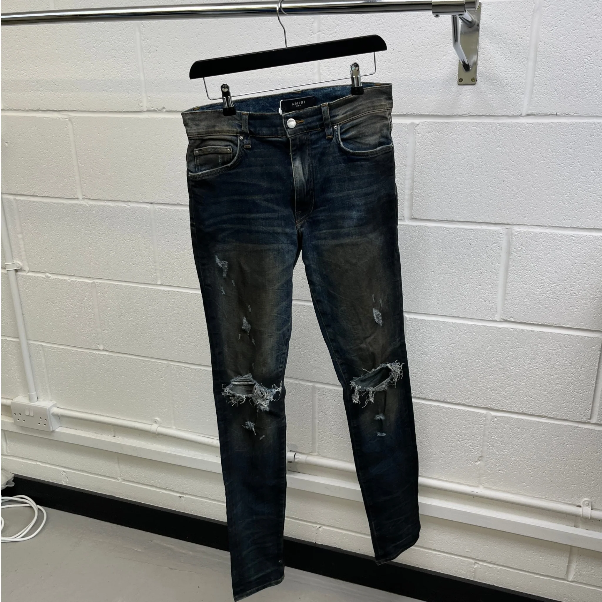Men's Mx1 Waxed Jeans Blue Size Waist 32" - Image 10