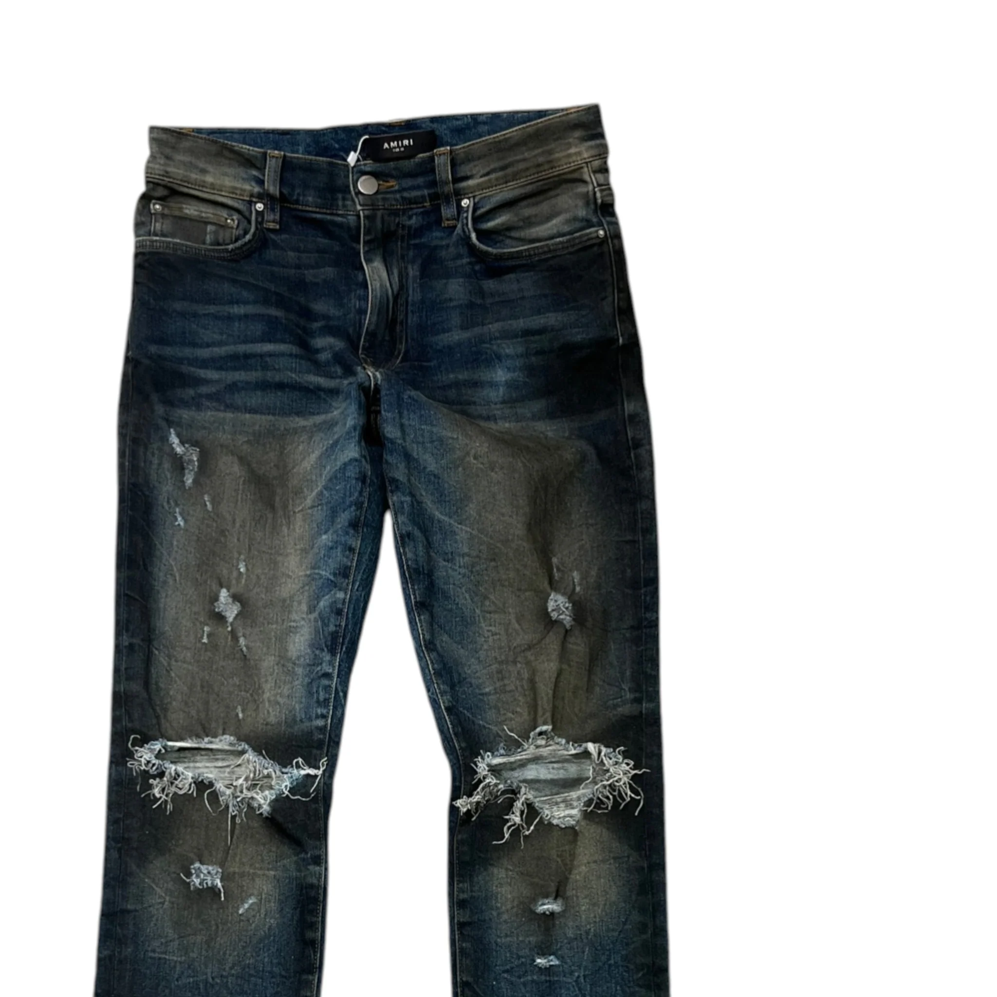 Men's Mx1 Waxed Jeans Blue Size Waist 32" - Image 3