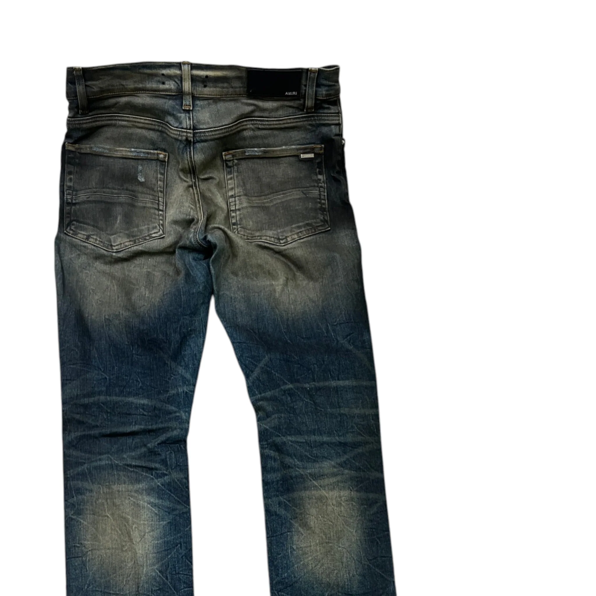 Men's Mx1 Waxed Jeans Blue Size Waist 32" - Image 4