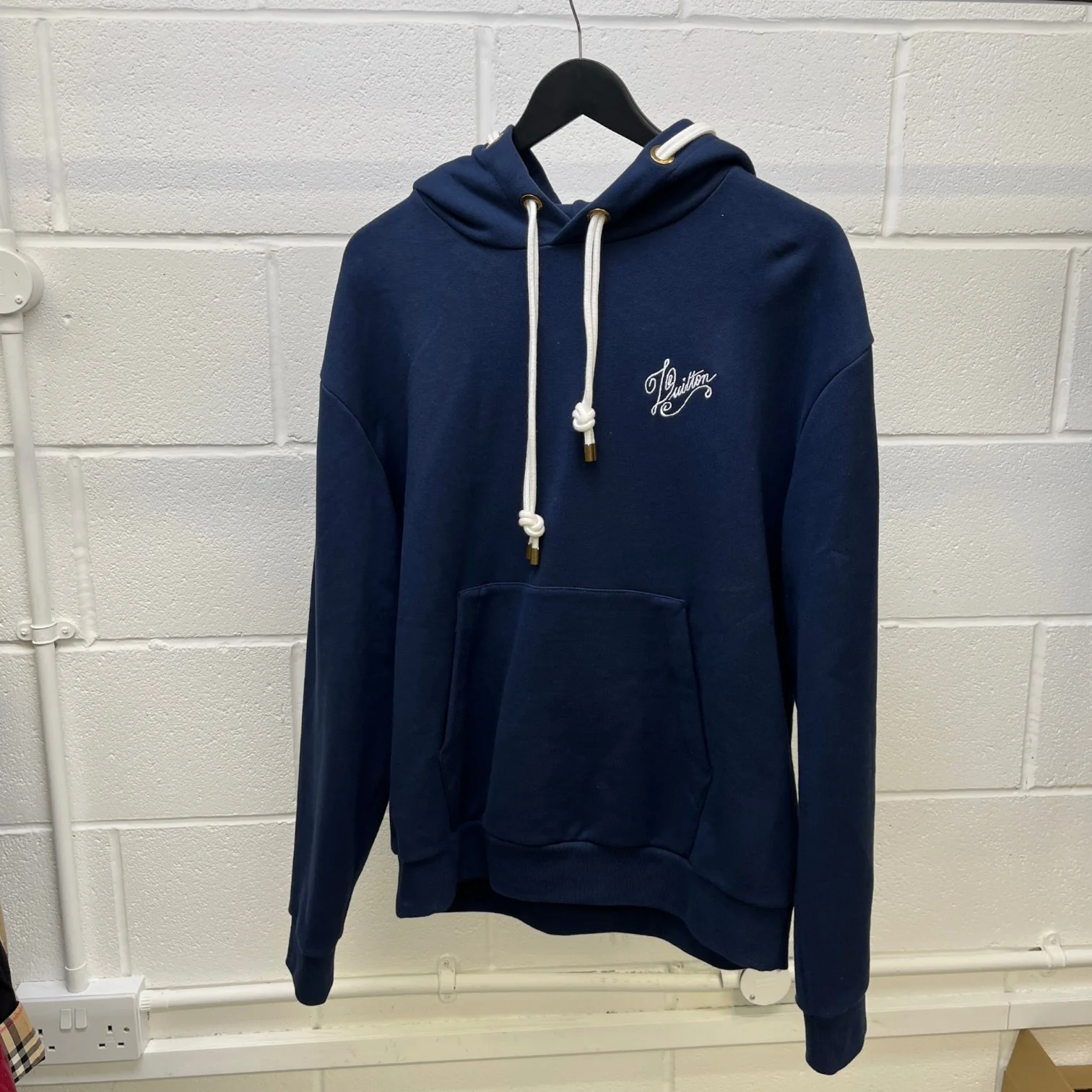 Men's Nautical Ropes Hoodie Navy Size S - Image 11