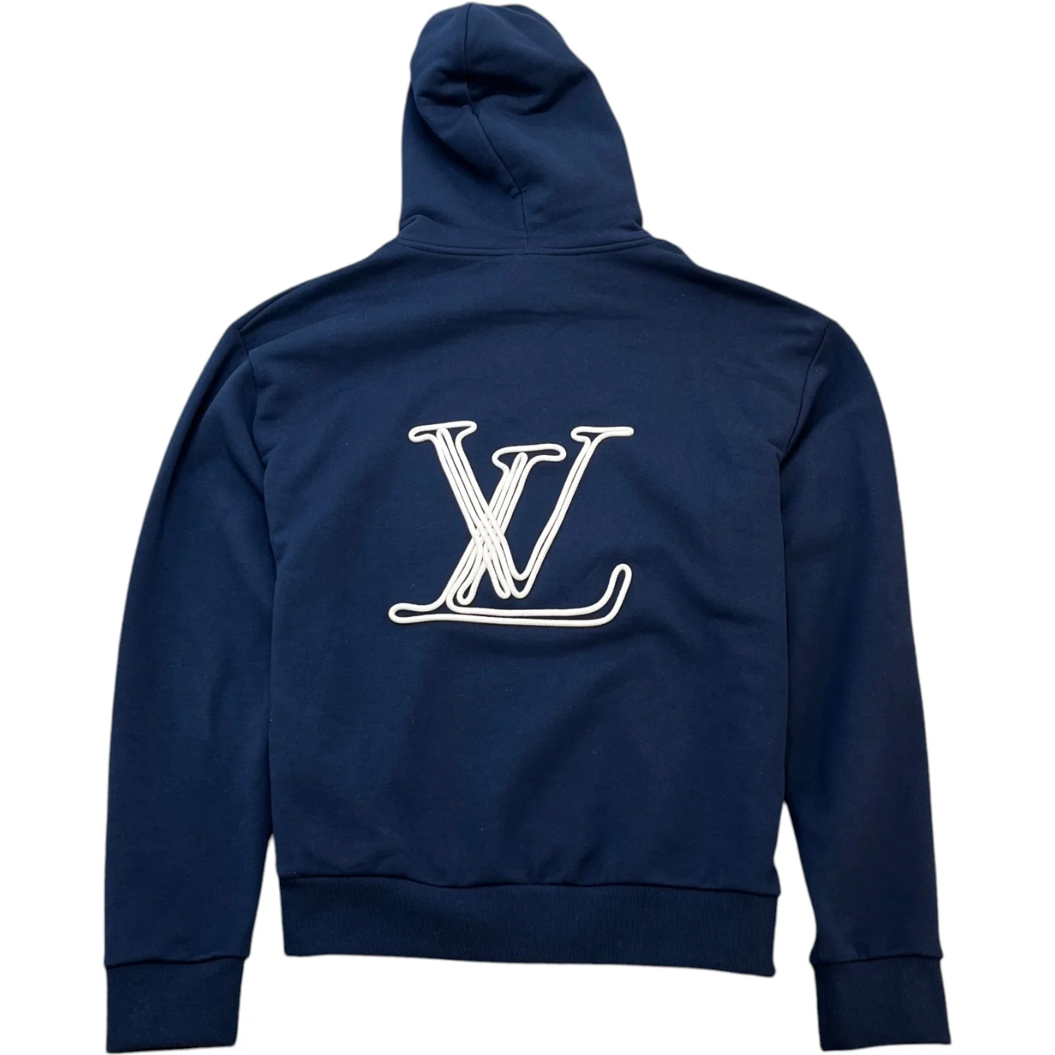 Men's Nautical Ropes Hoodie Navy Size S - Image 2