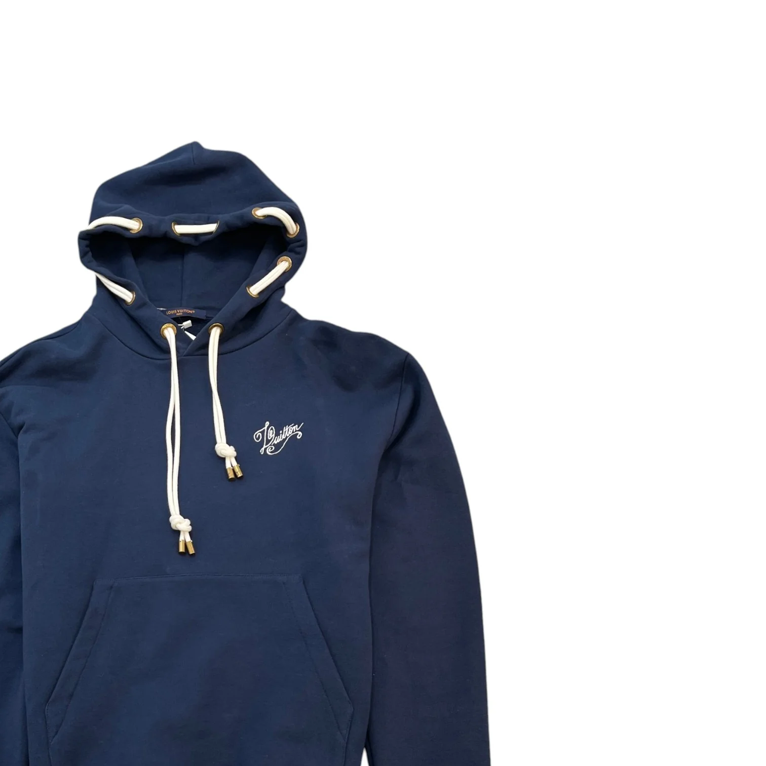 Men's Nautical Ropes Hoodie Navy Size S - Image 3