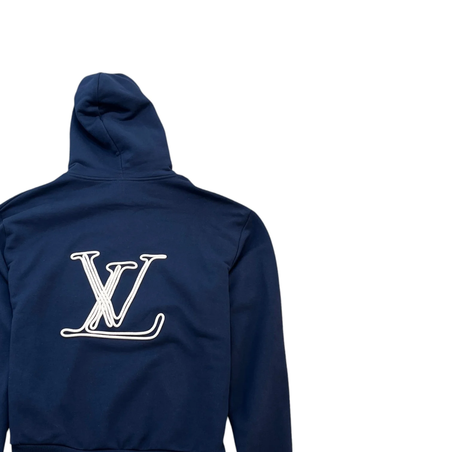 Men's Nautical Ropes Hoodie Navy Size S - Image 4