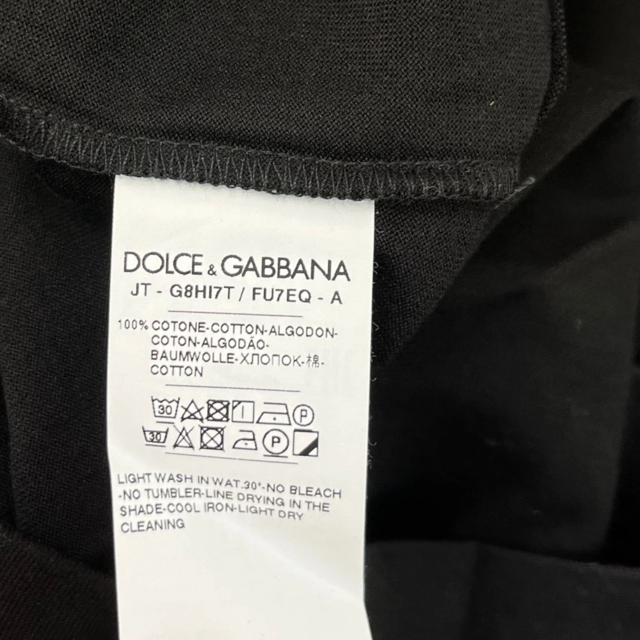 Men's Neck Logo T-Shirt Black Size IT 44 / UK XS - Image 8