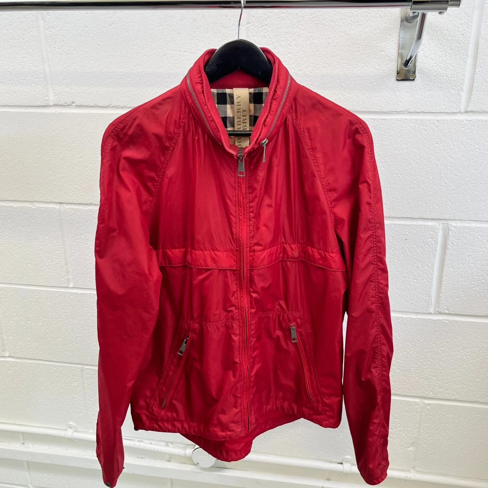 Men's Nova Check Jacket Red Size M - Image 8