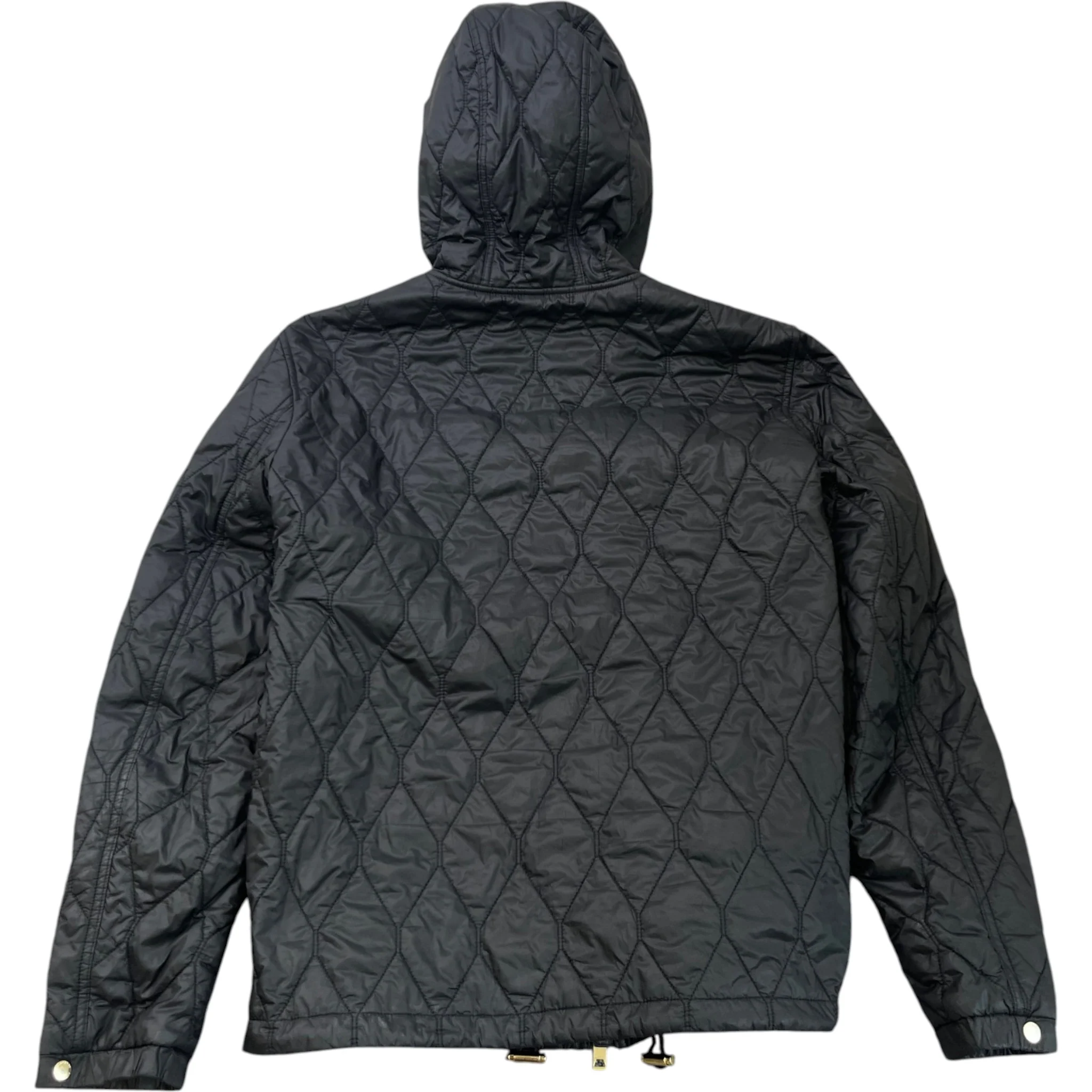 Men's Nova Check Lined Quilted Jacket Black Size XXL - Image 2