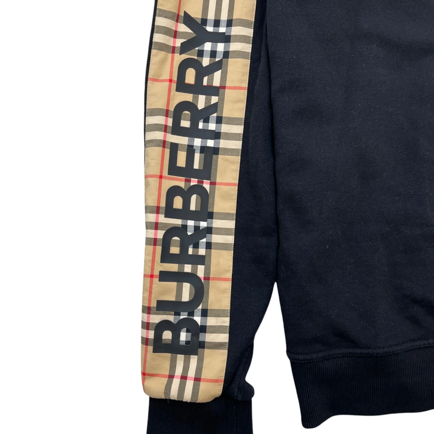 Men's Nova Check Logo Hoodie Black Size L - Image 7