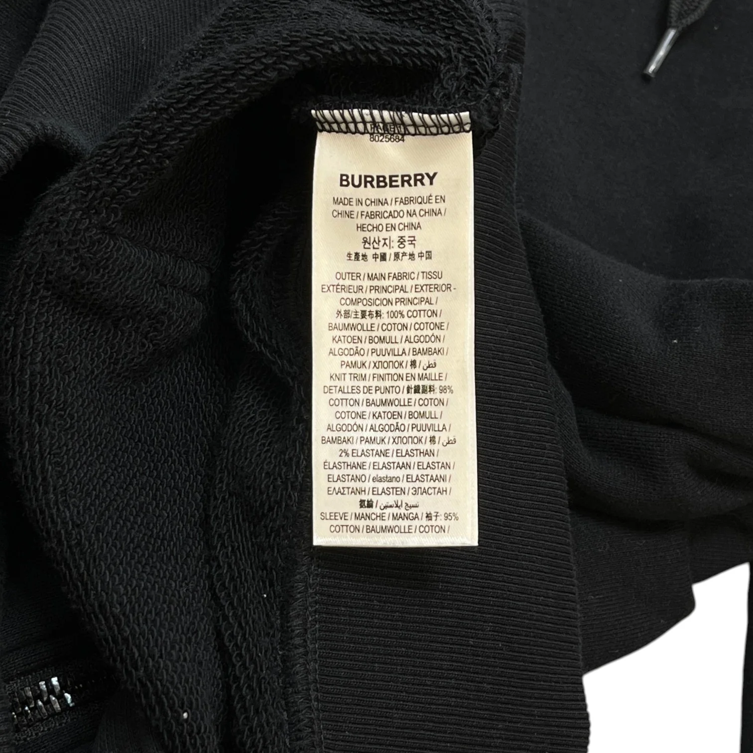 Men's Nova Check Logo Hoodie Black Size L - Image 9