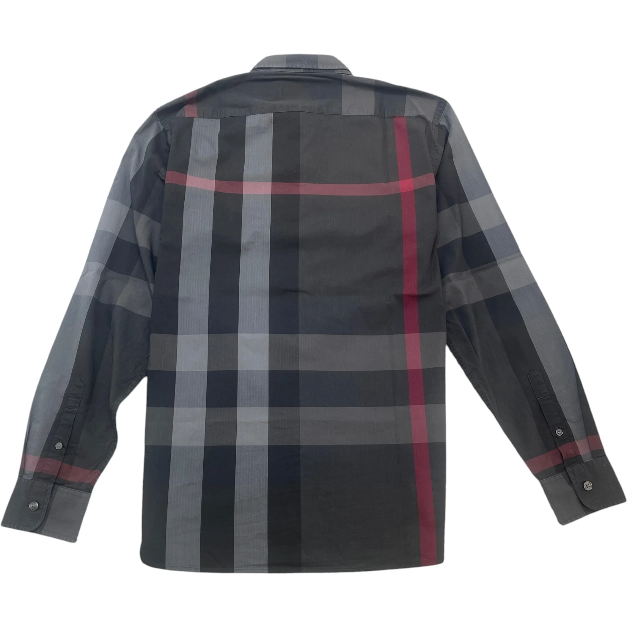 Men's Nova Check Long Sleeve Shirt Black Size S - Image 2
