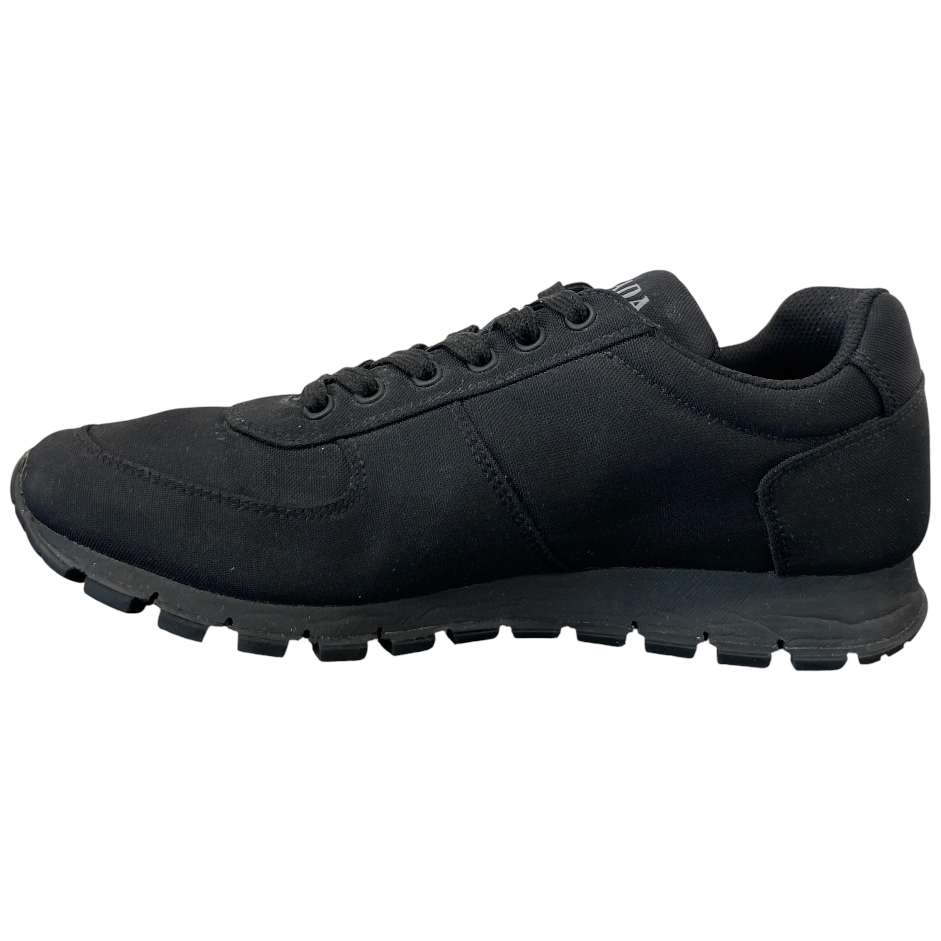 Men's Nylon Logo Low Trainers Black Size EU 41 / UK 7 - Image 2