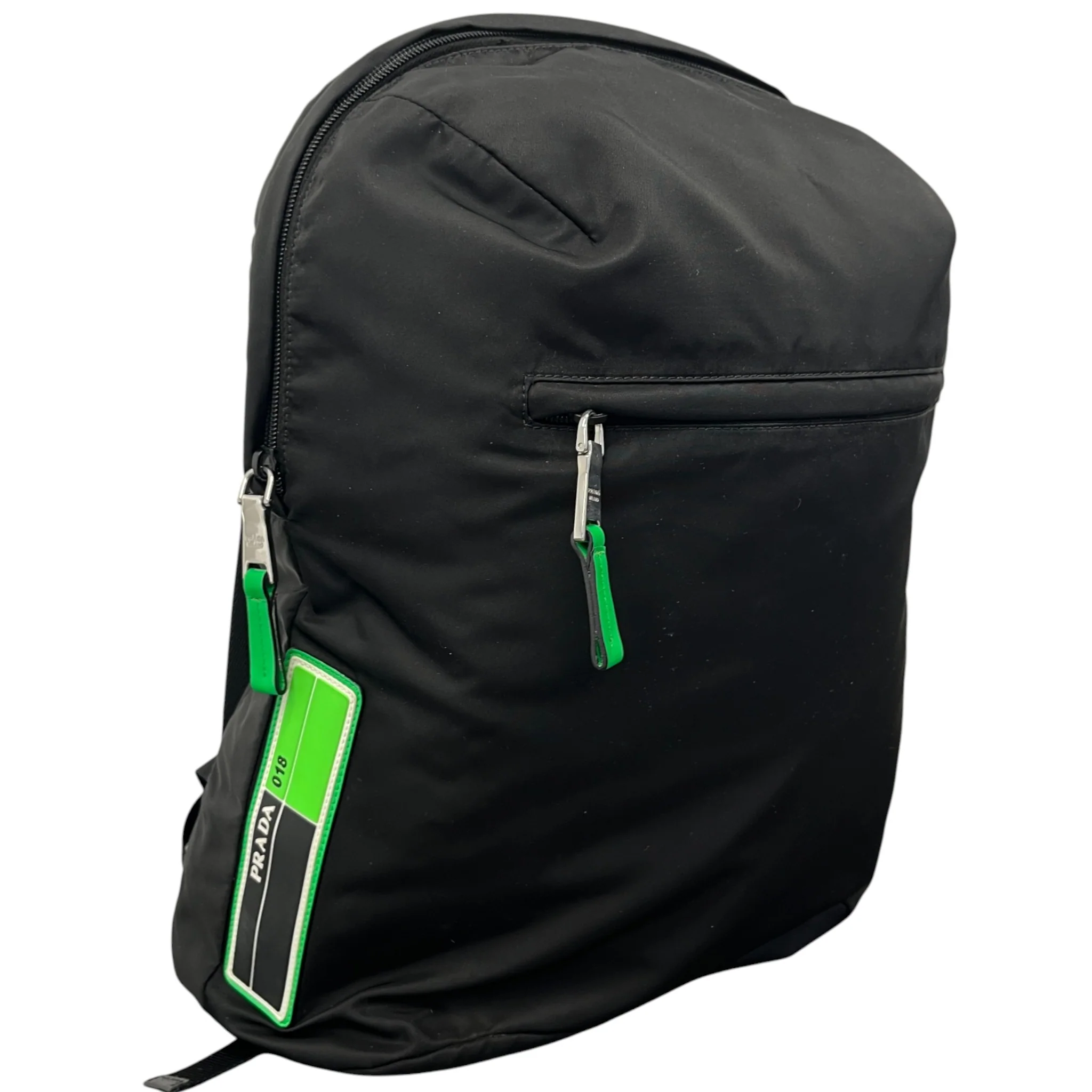 Men's Nylon Patch Logo Backpack Black - Image 3