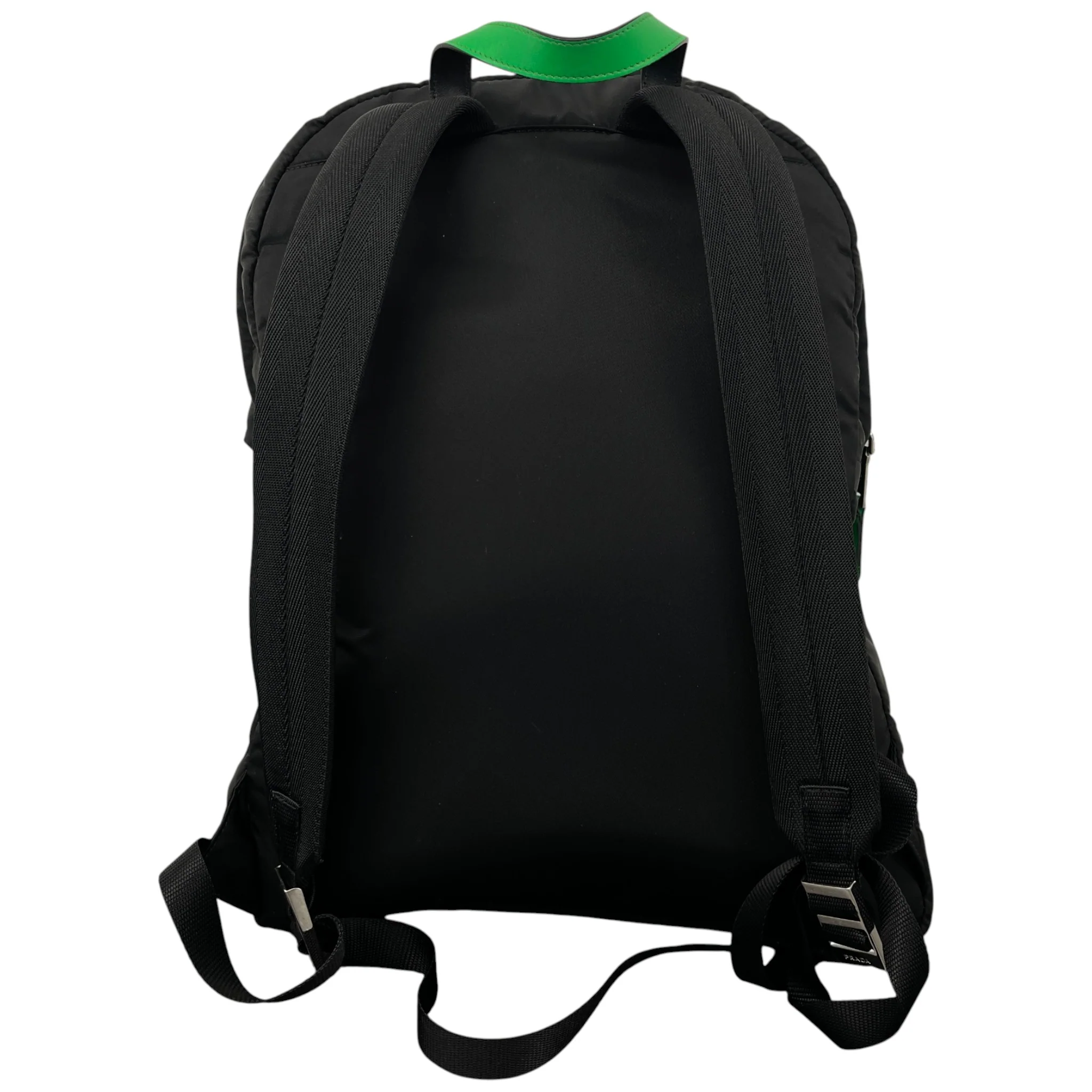 Men's Nylon Patch Logo Backpack Black - Image 4