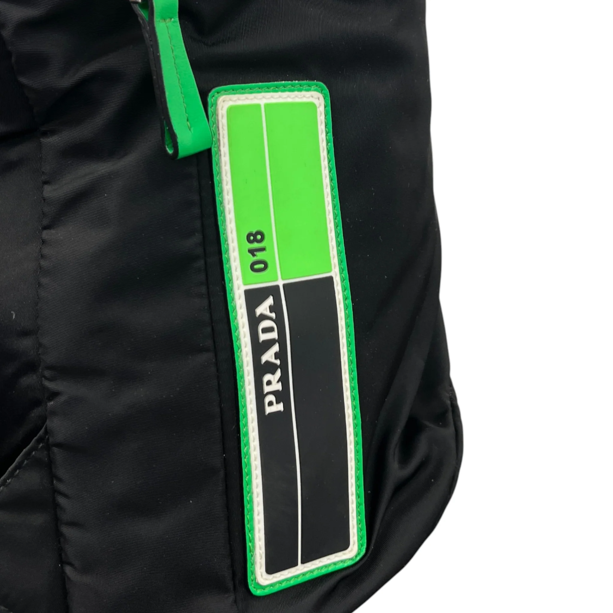 Men's Nylon Patch Logo Backpack Black - Image 7