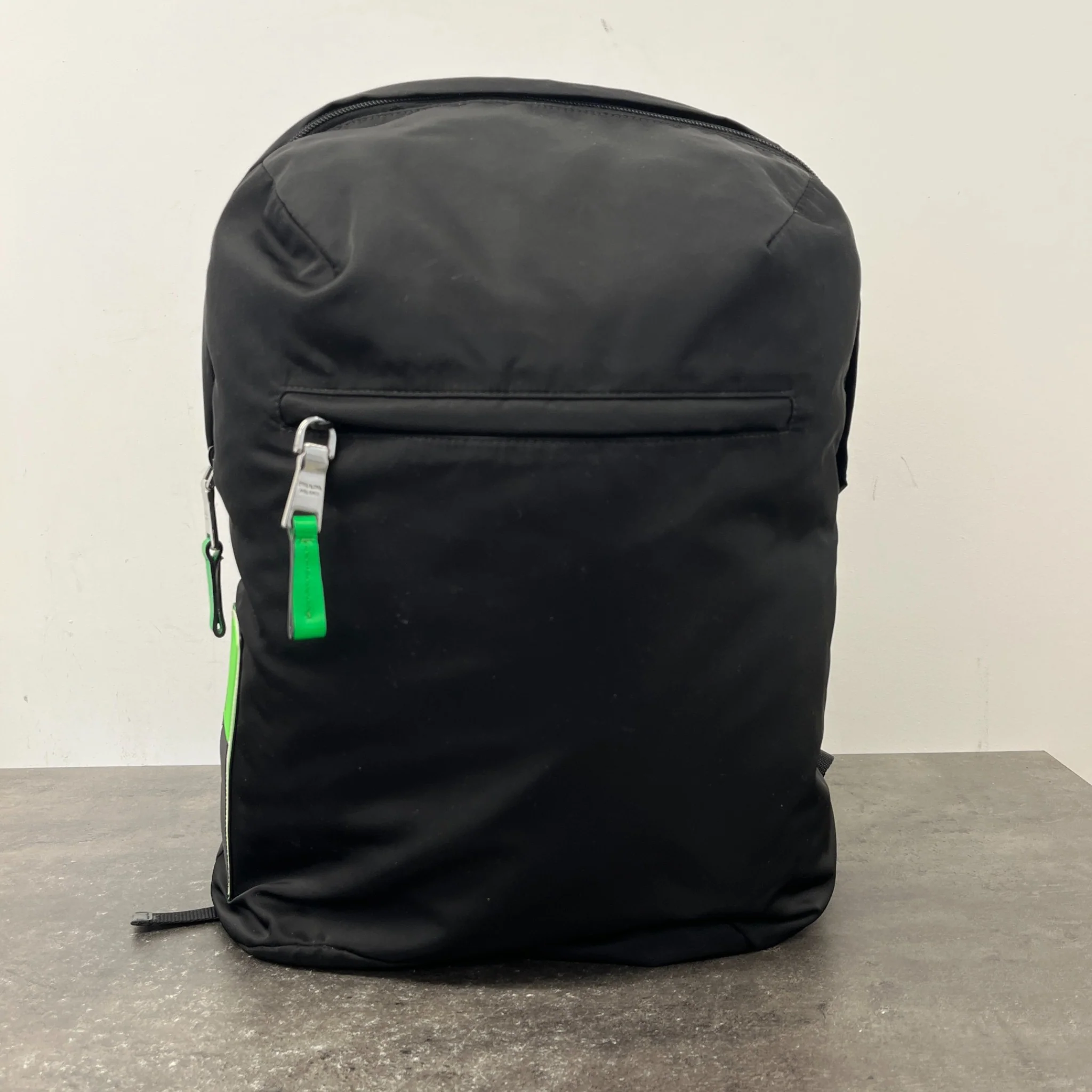 Men's Nylon Patch Logo Backpack Black - Image 9
