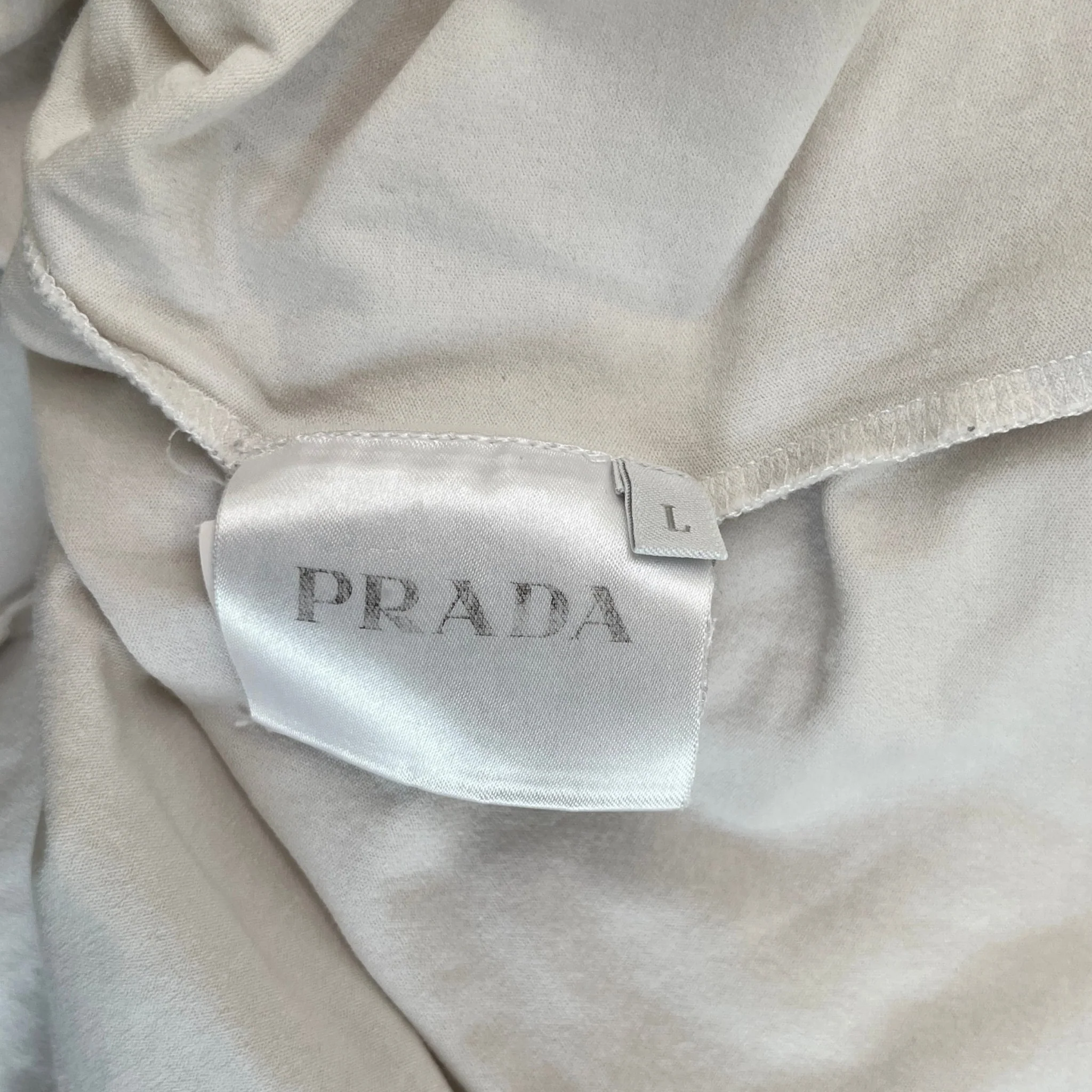 Men's Nylon Pocket Logo T-Shirt White Size L - Image 6