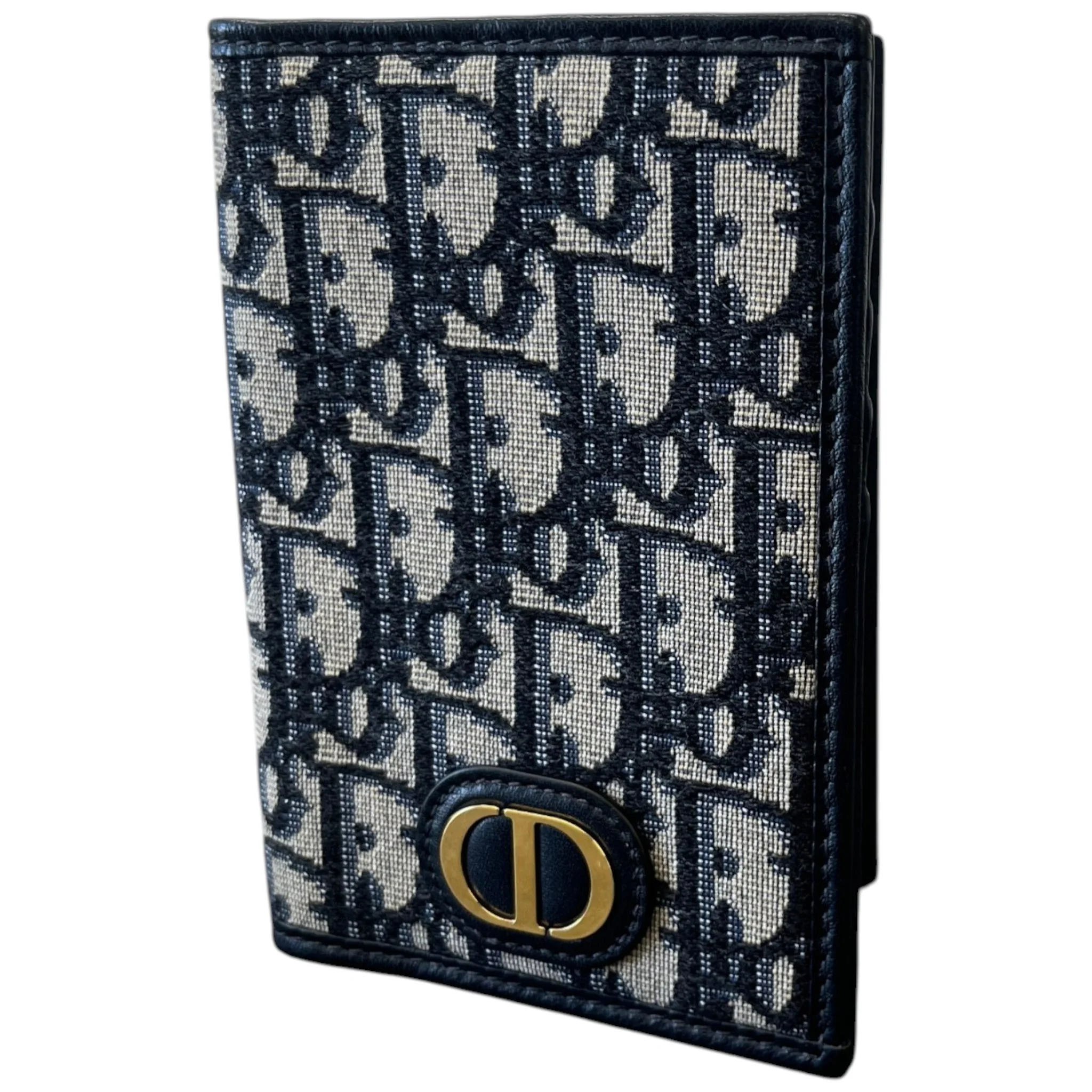 Men's Oblique 30 Montaigne Passport Holder Navy - Image 5