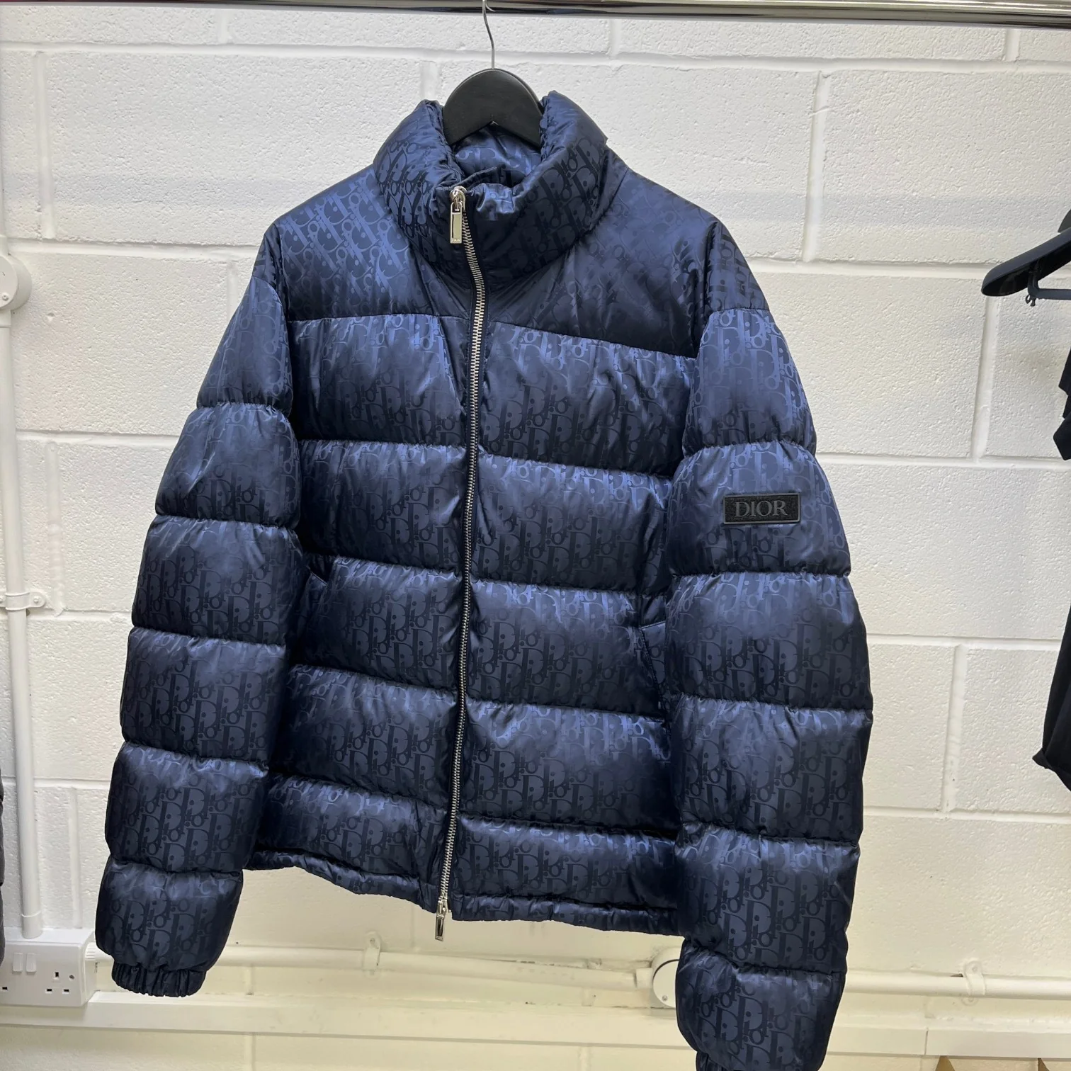 Men's Oblique Down Jacket Navy Size IT 54 / XXL - Image 10