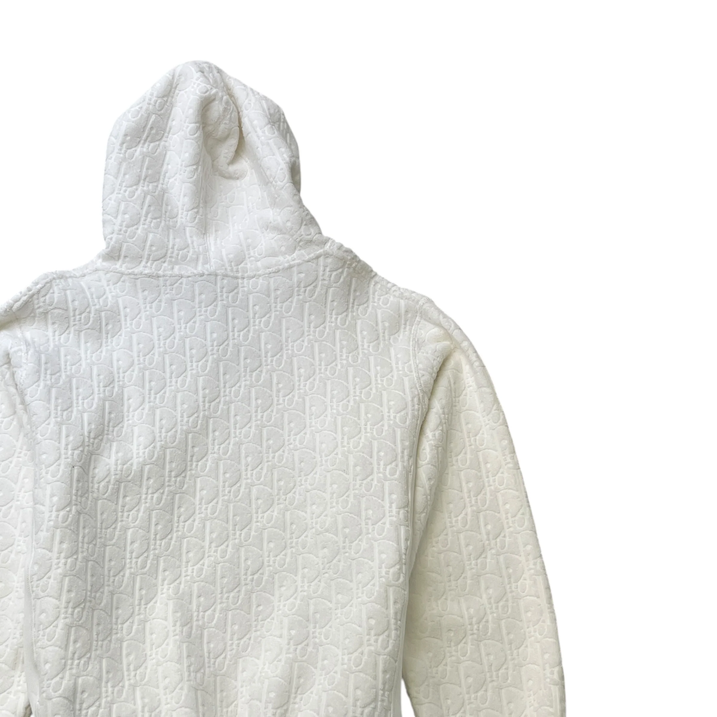 Men's Oblique Hoodie White Size L - Image 4