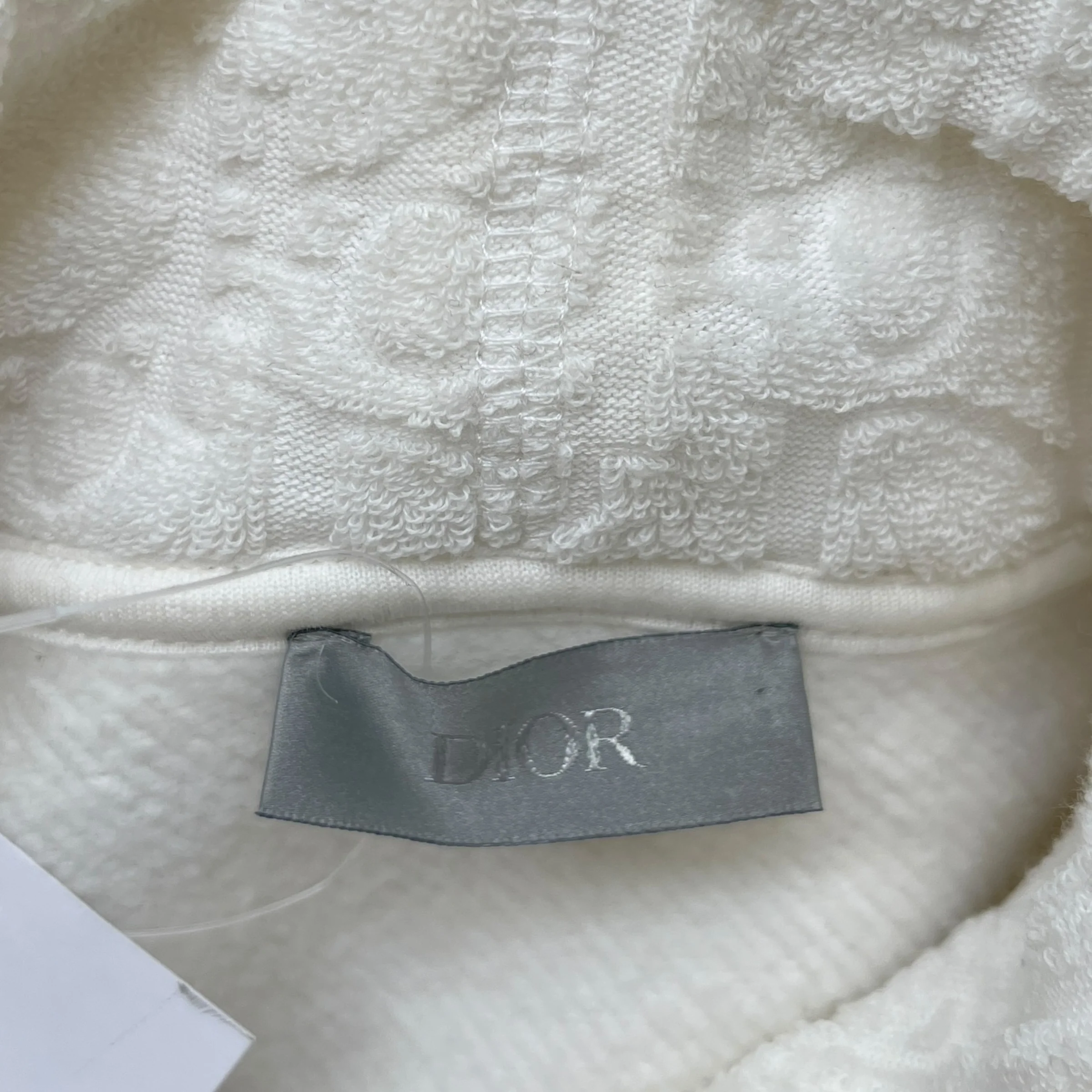 Men's Oblique Hoodie White Size L - Image 6