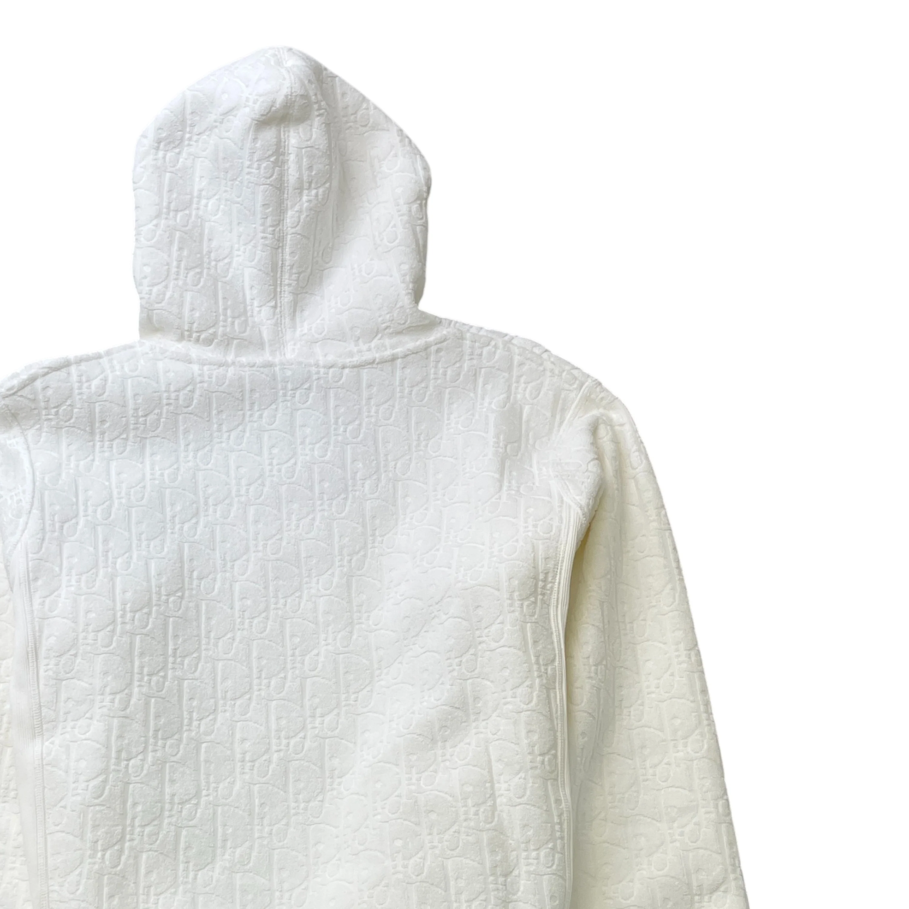Men's Oblique Hoodie White Size S - Image 4