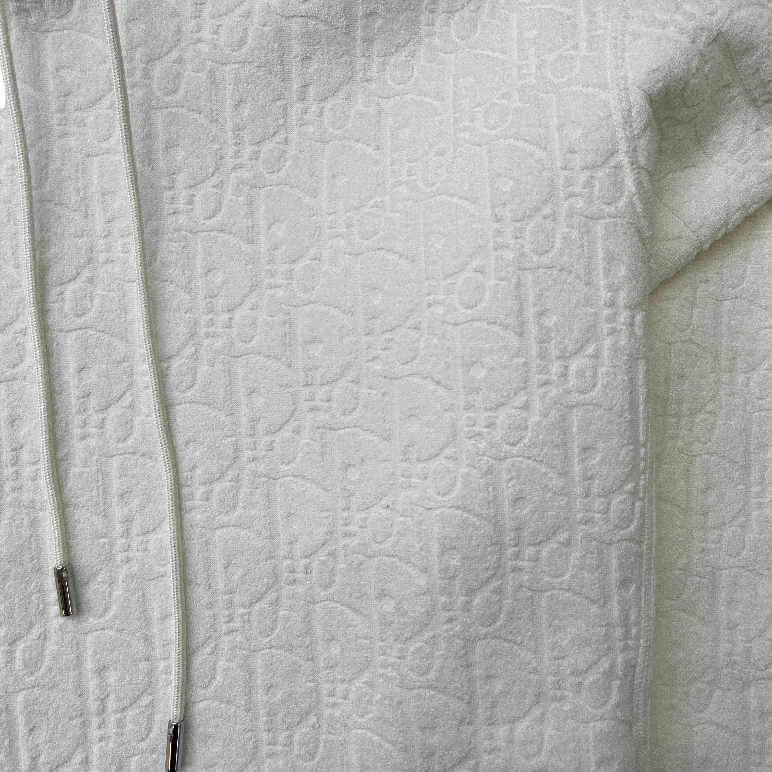 Men's Oblique Hoodie White Size S - Image 5
