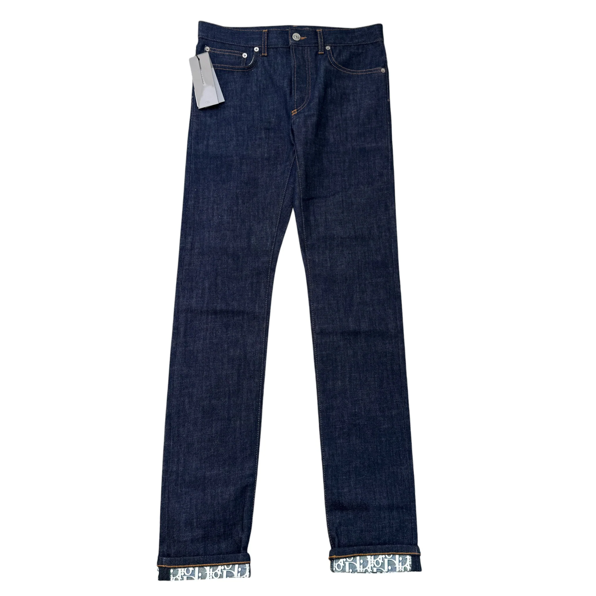 Men's Oblique Jeans Navy Size Waist 28"