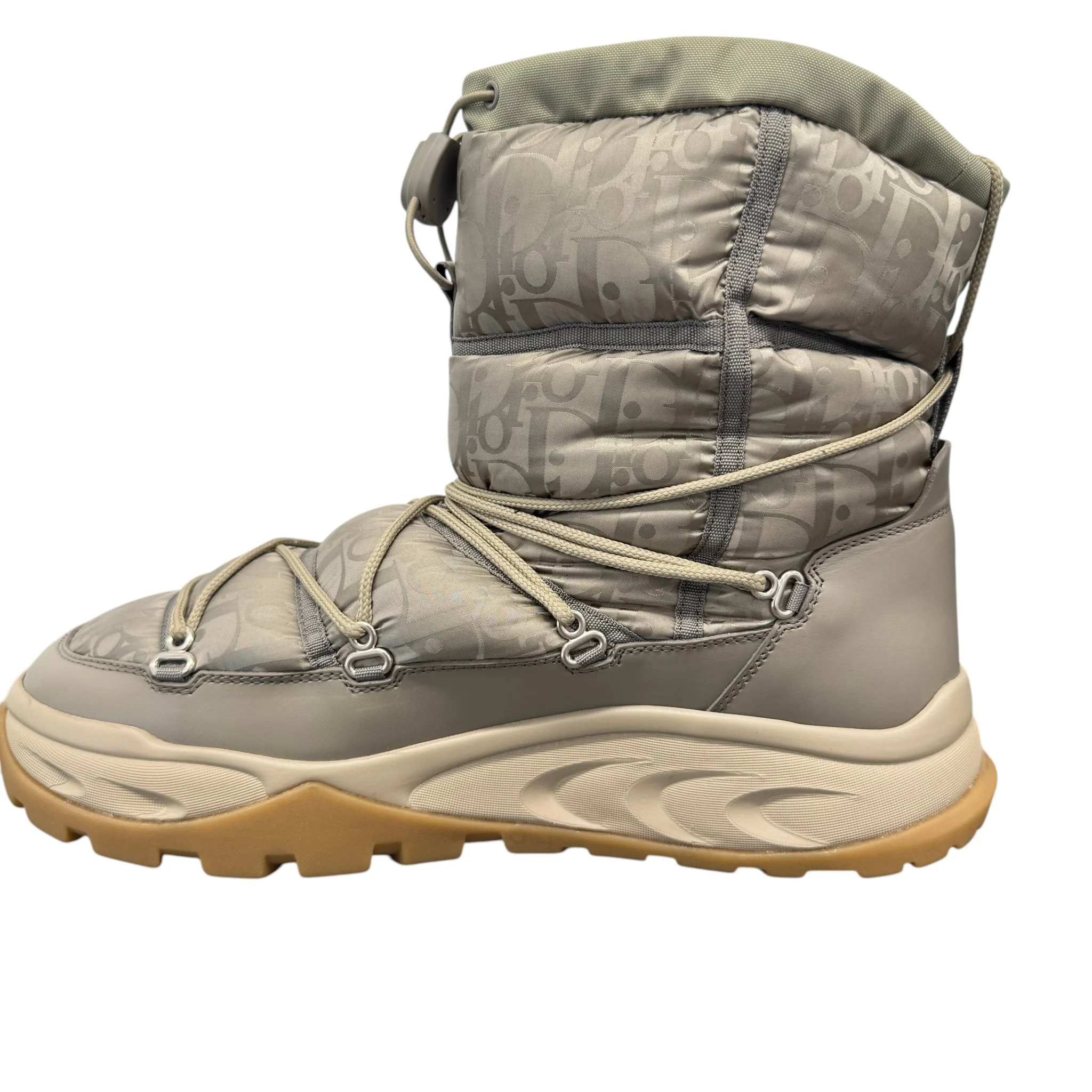 Men's Oblique Nylon Snow Boots Beige Size EU 43 / UK 9 - Image 2
