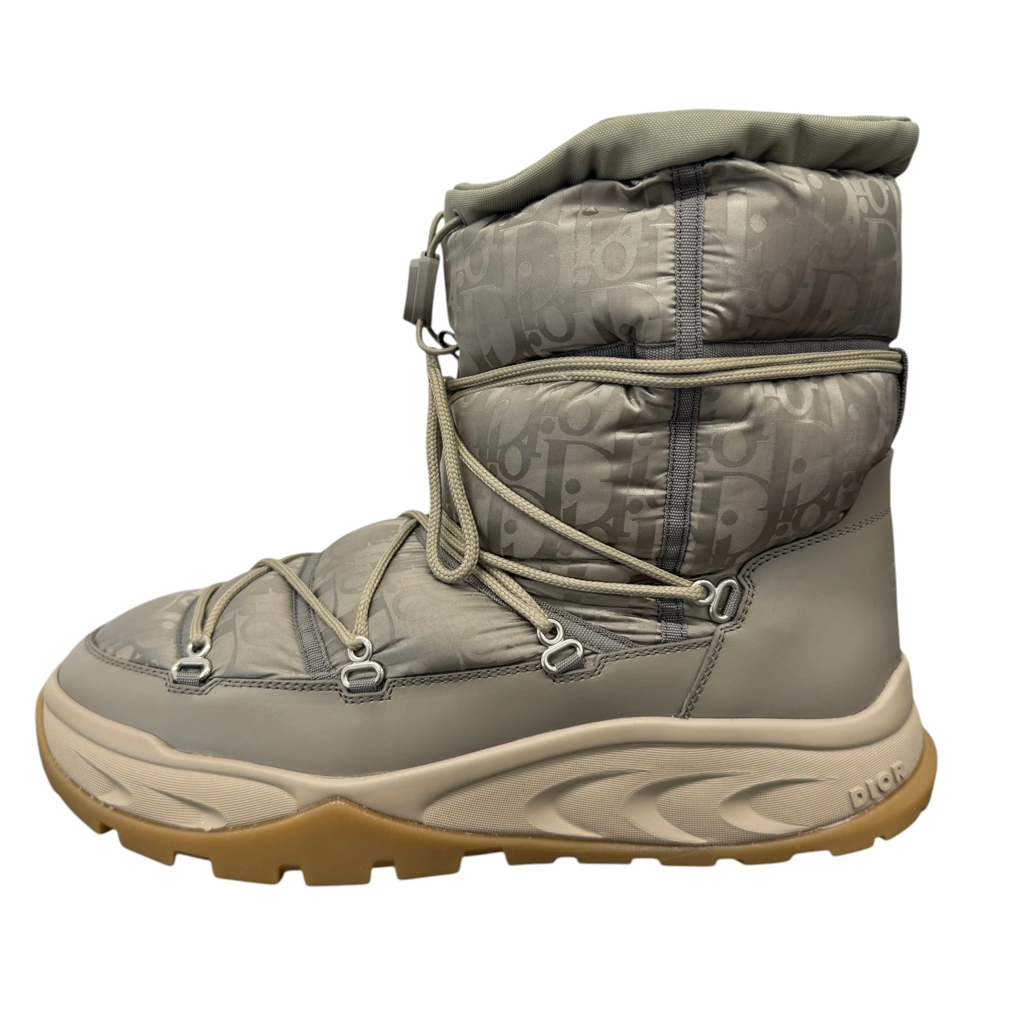 Men's Oblique Nylon Snow Boots Beige Size EU 43 / UK 9 - Image 4