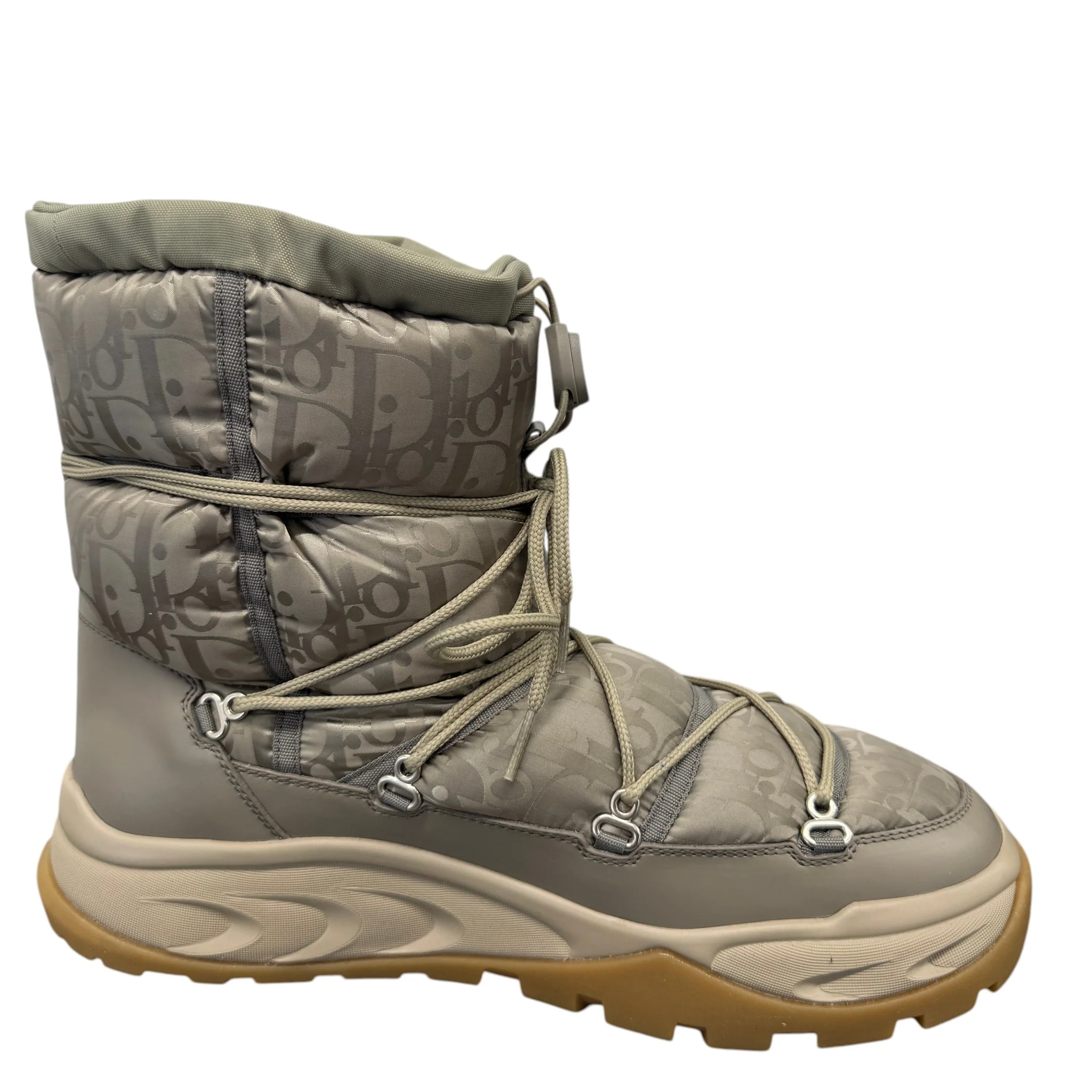 Men's Oblique Nylon Snow Boots Beige Size EU 43 / UK 9 - Image 5