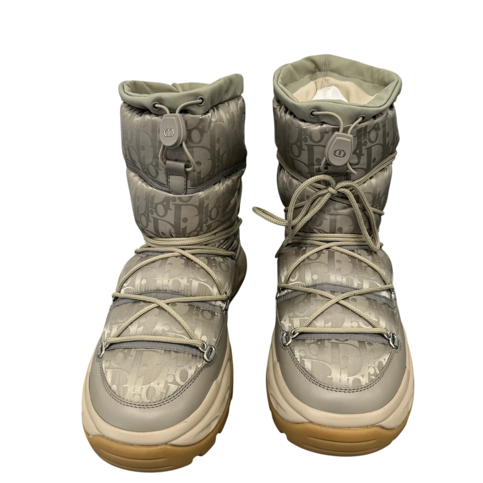 Men's Oblique Nylon Snow Boots Beige Size EU 43 / UK 9 - Image 6