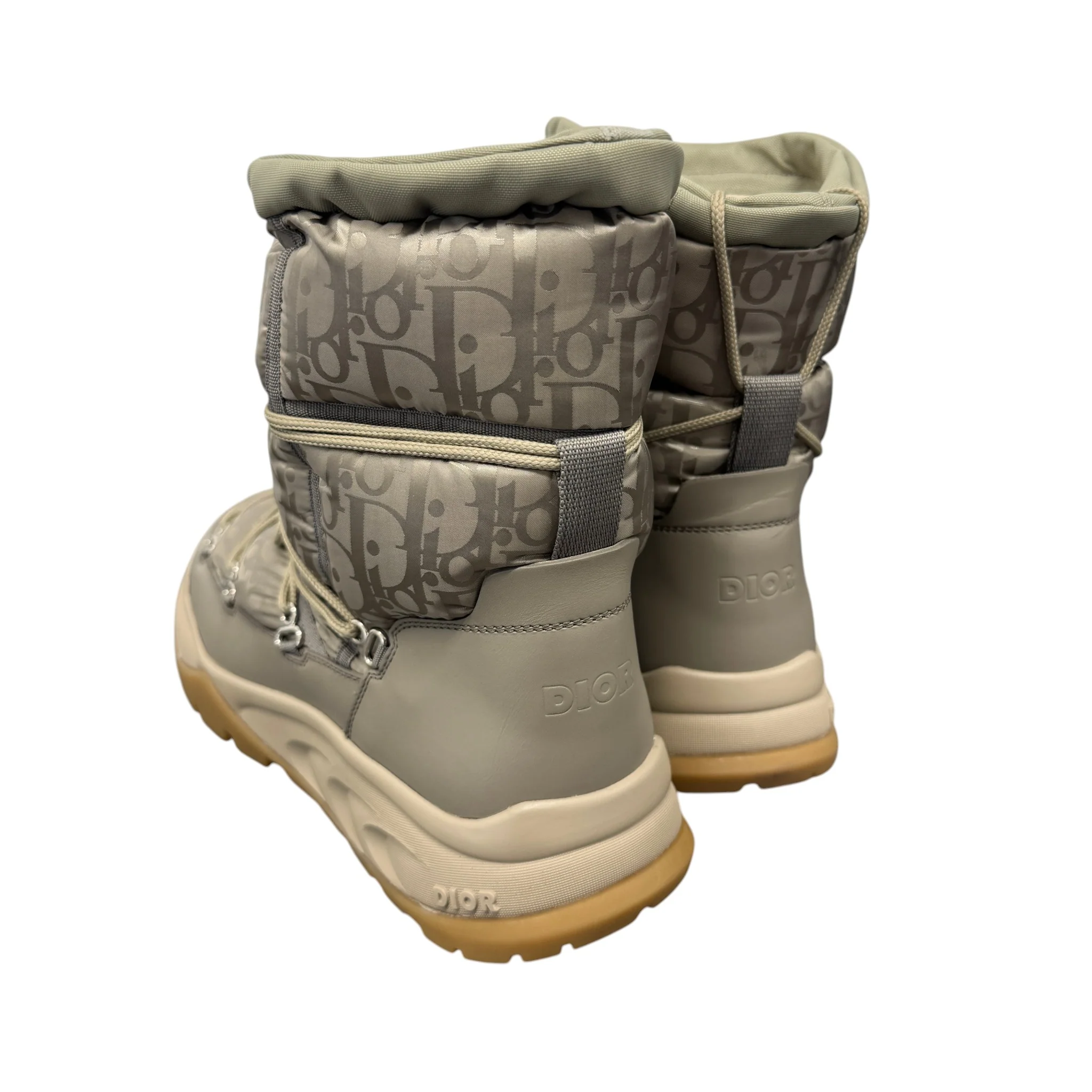 Men's Oblique Nylon Snow Boots Beige Size EU 43 / UK 9 - Image 8